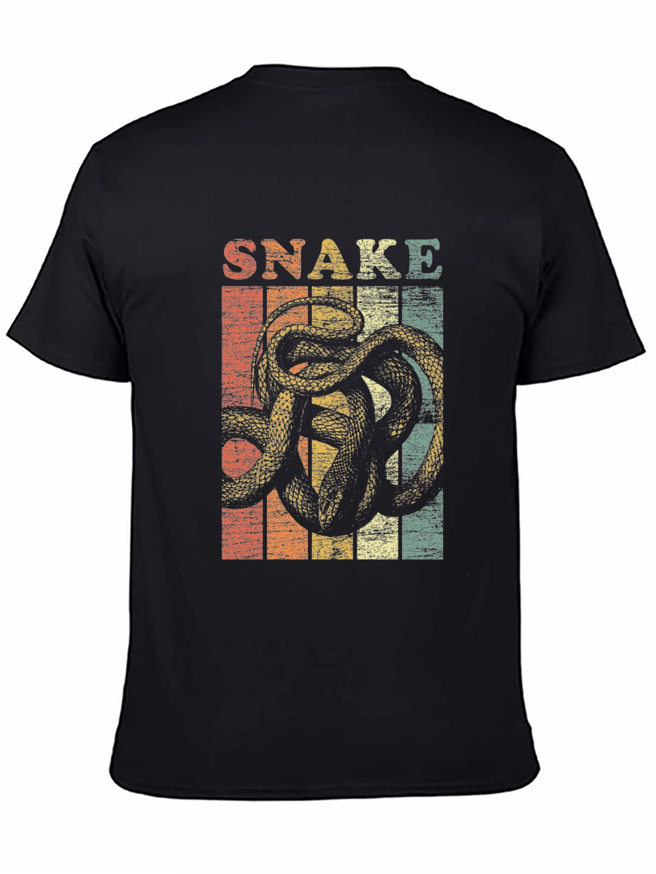 Retro Snake Graphic T-Shirt - Unisex Casual Tee