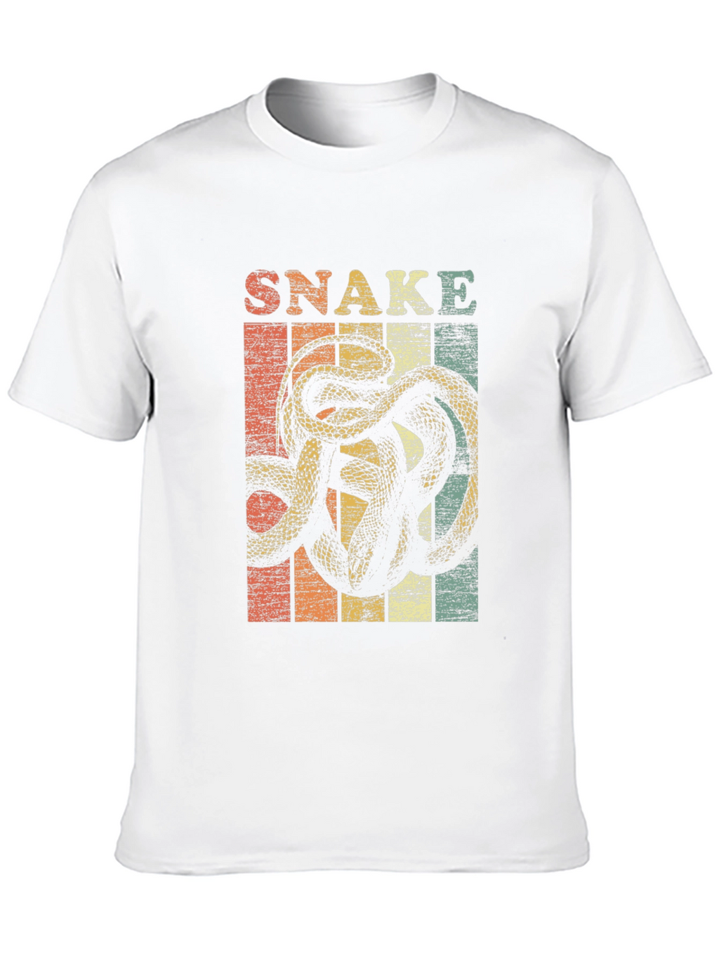Retro Snake Graphic T-Shirt - Unisex Casual Tee