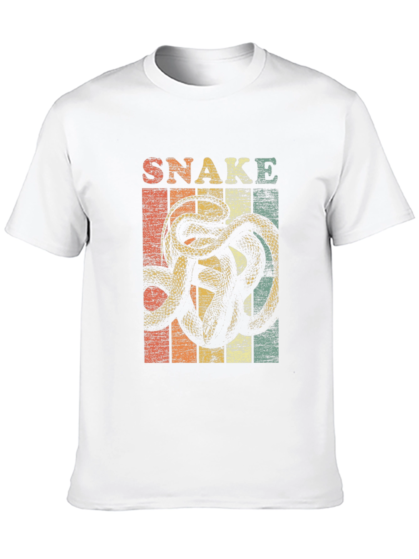 Retro Snake Graphic T-Shirt - Unisex Casual Tee