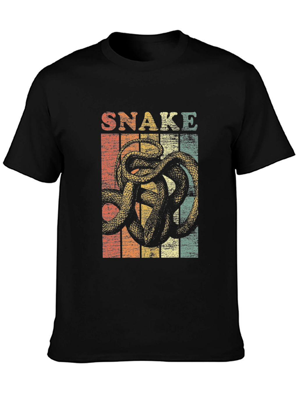 Retro Snake Graphic T-Shirt - Unisex Casual Tee