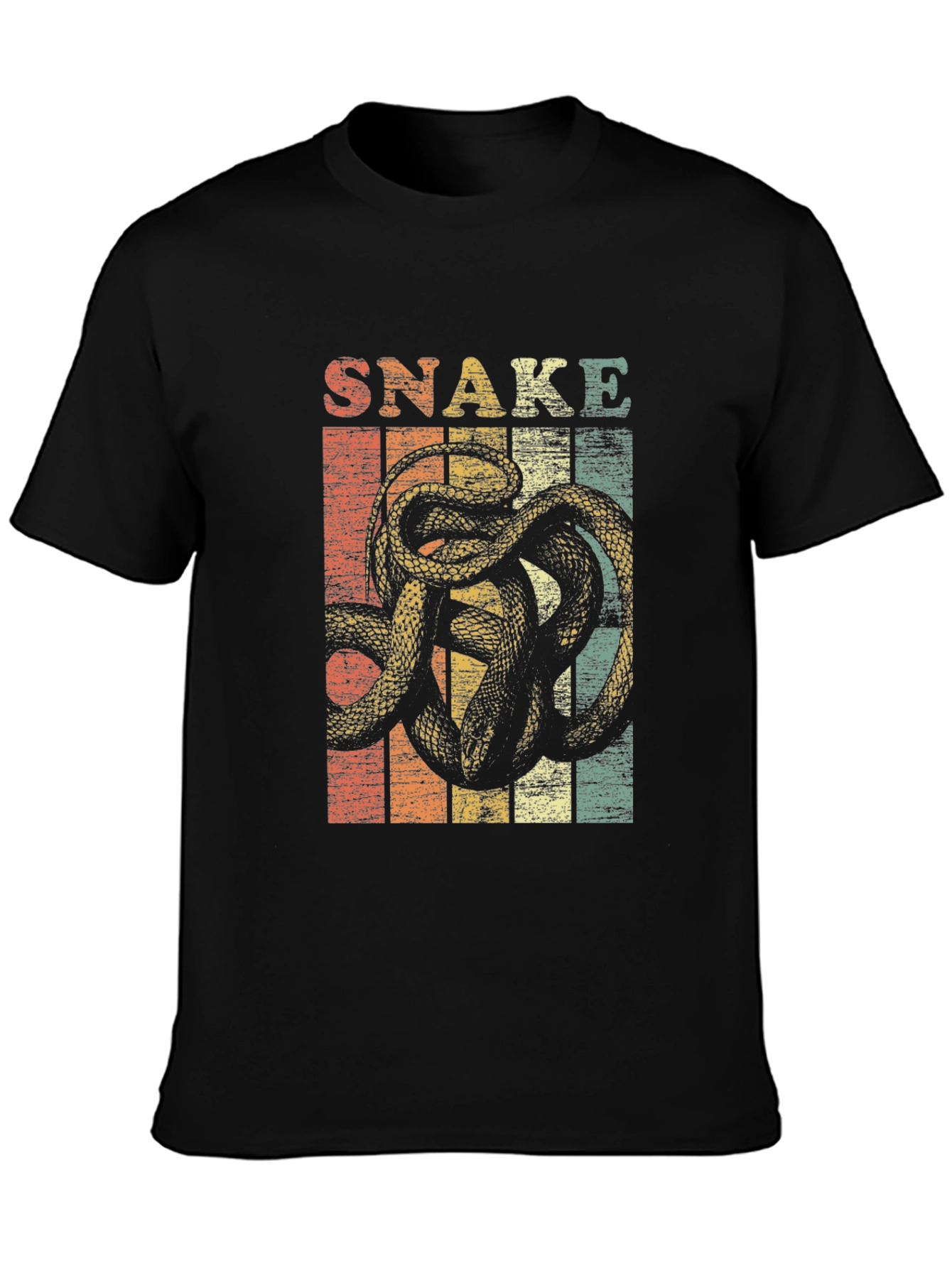 Retro Snake Graphic T-Shirt - Unisex Casual Tee