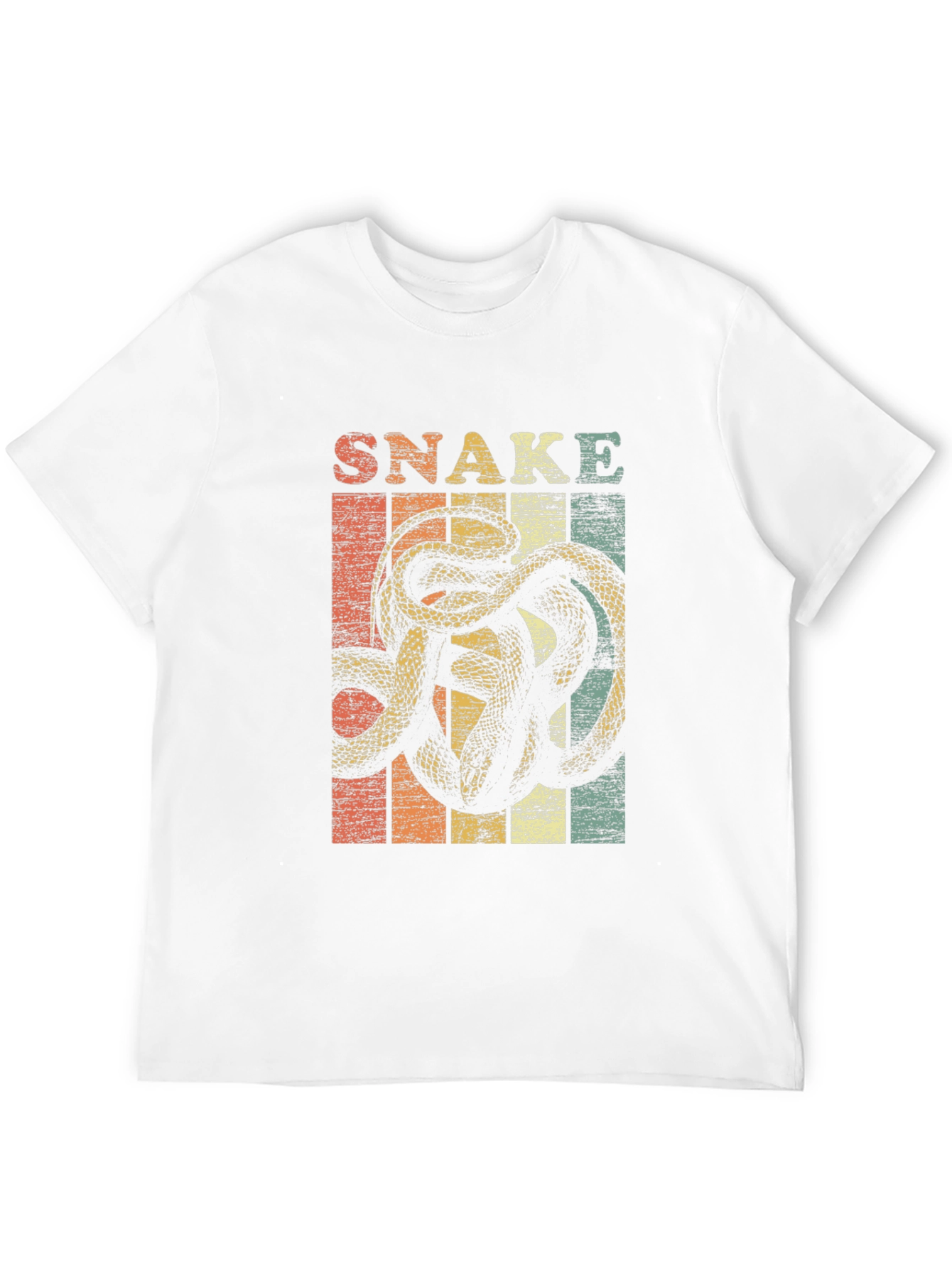 Retro Snake Graphic T-Shirt - Unisex Casual Tee