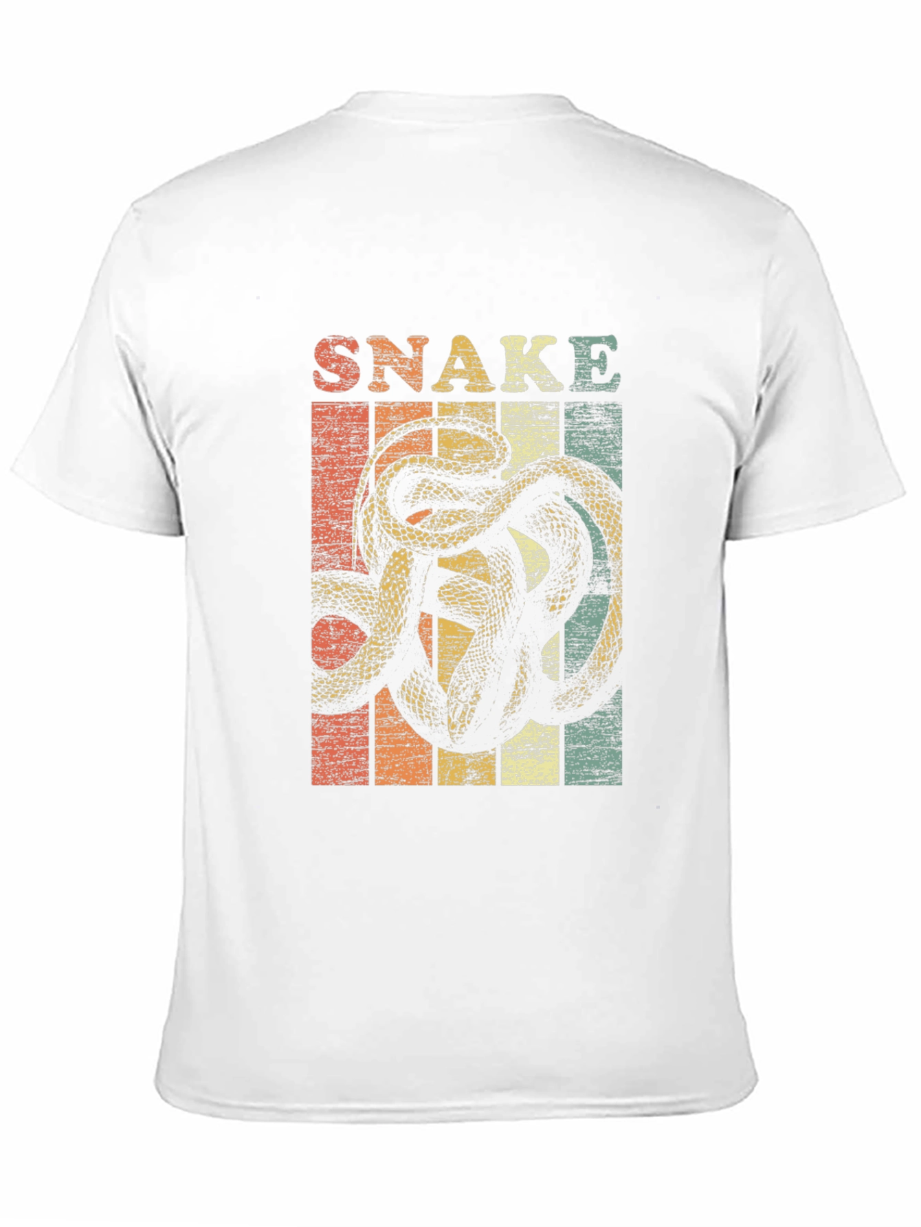 Retro Snake Graphic T-Shirt - Unisex Casual Tee