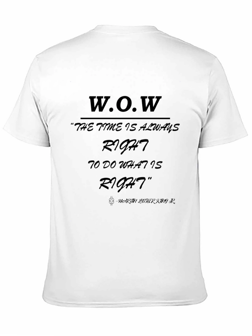 W.O.W. Right Time Black T-Shirt