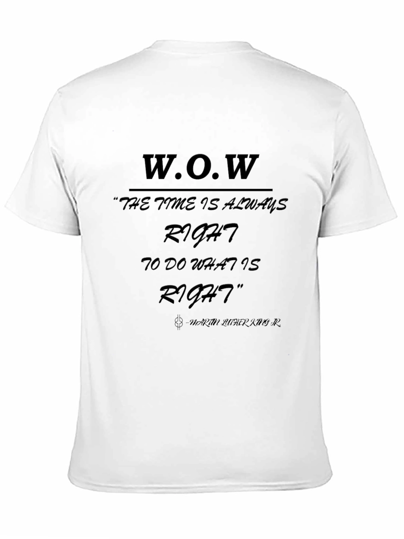 W.O.W. Right Time Black T-Shirt