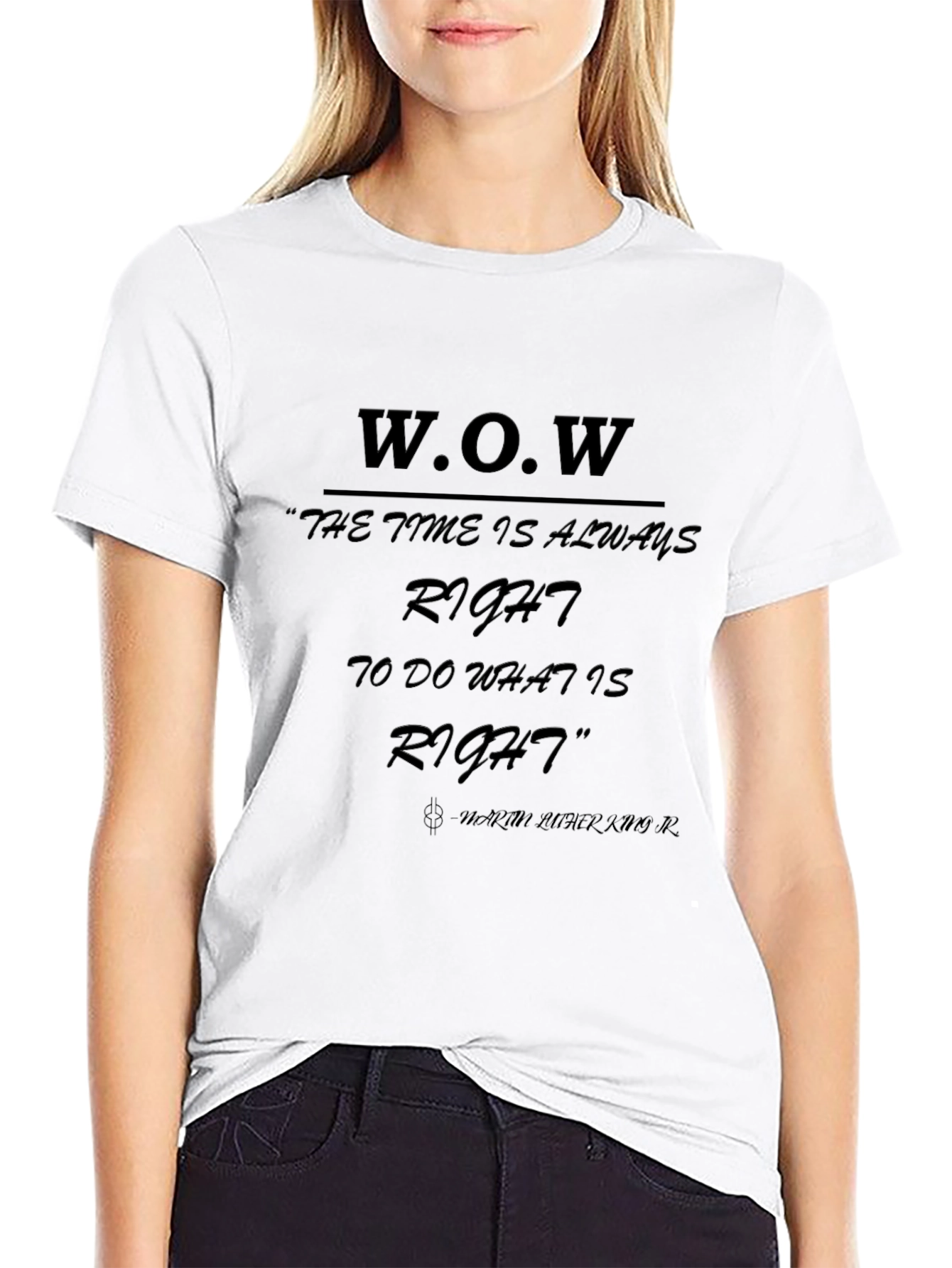 W.O.W. Right Time Black T-Shirt