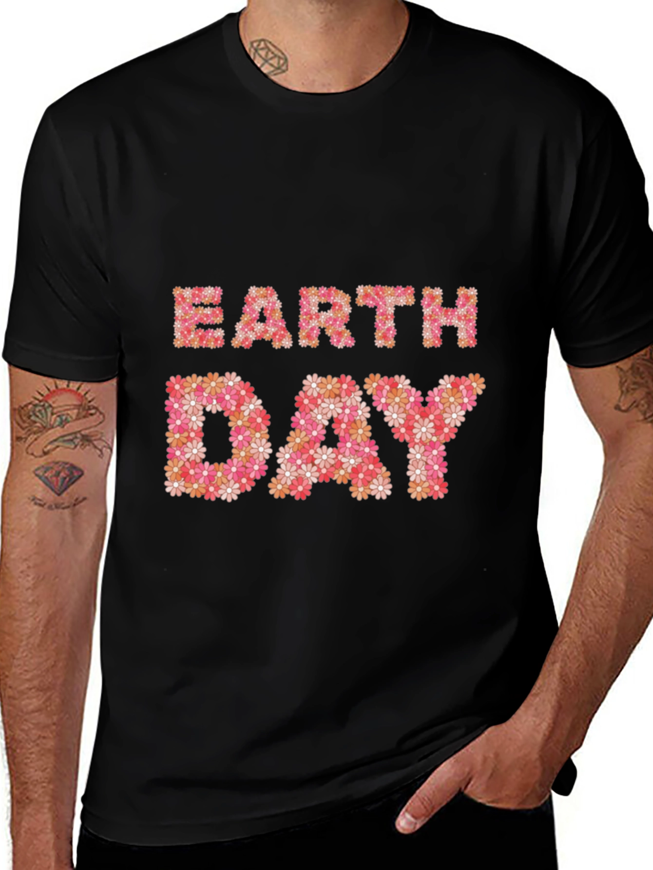 Earth Day Floral Graphic T-Shirt