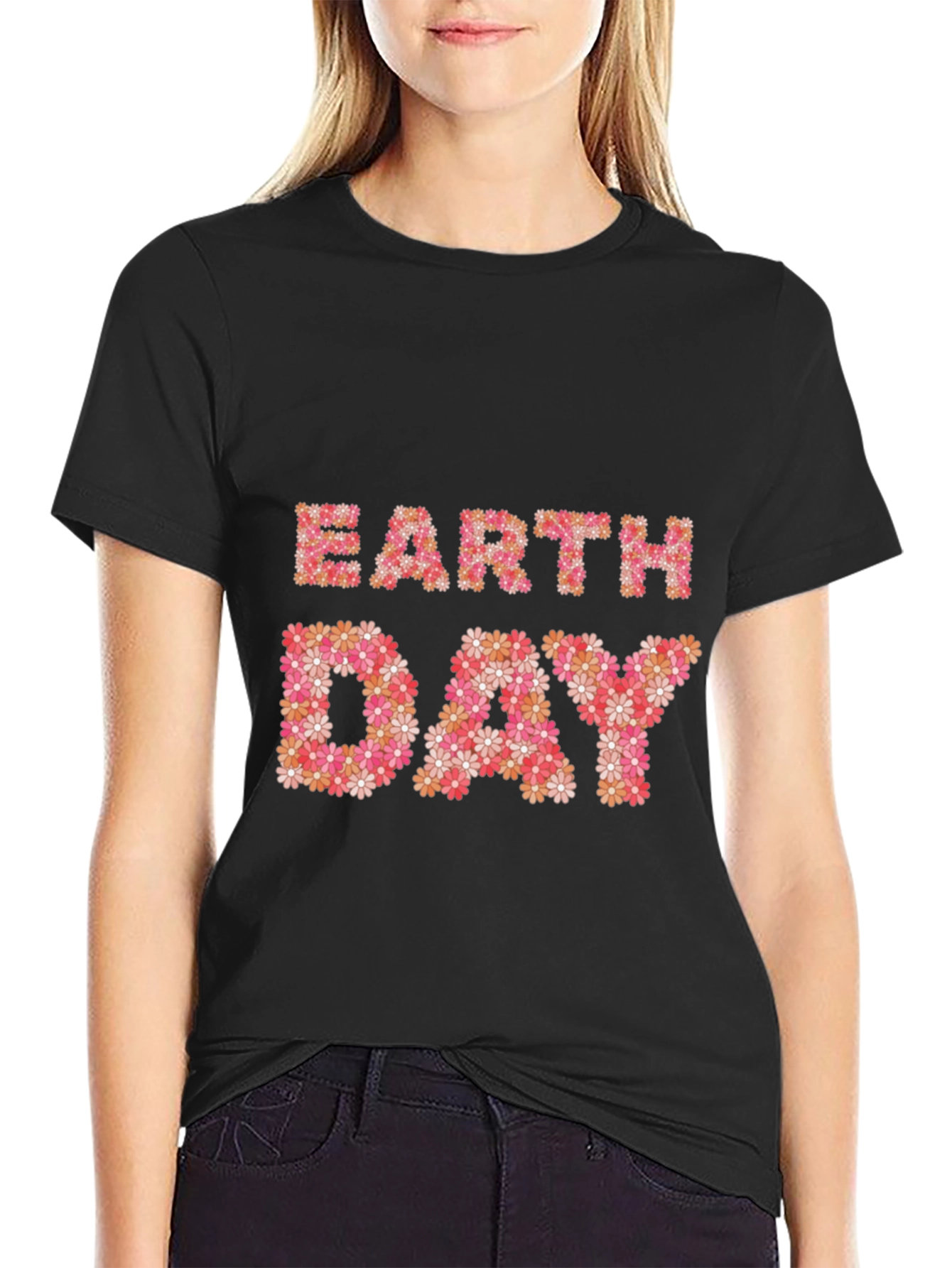 Earth Day Floral Graphic T-Shirt