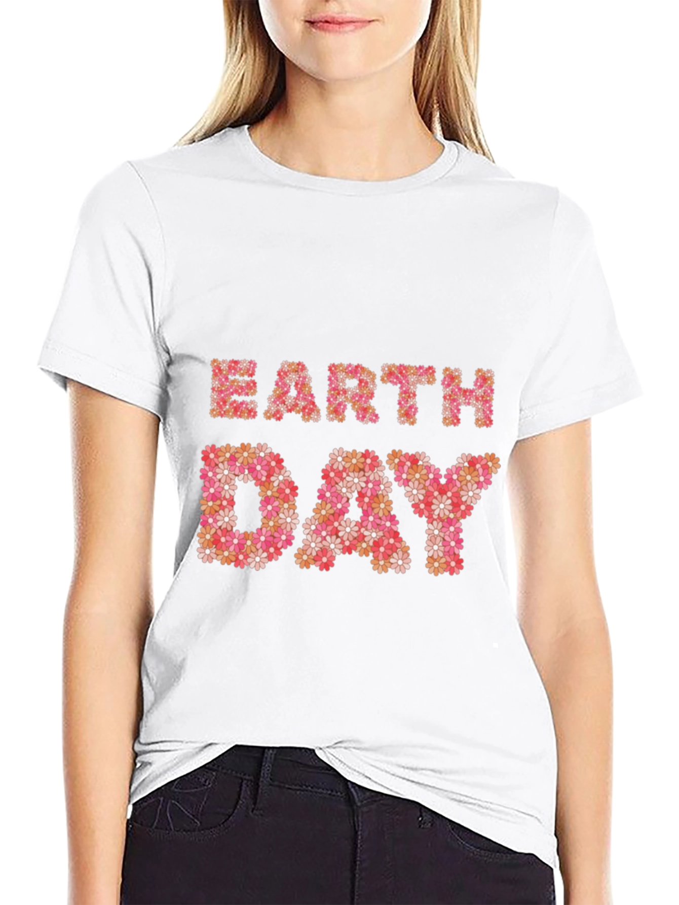 Earth Day Floral Graphic T-Shirt