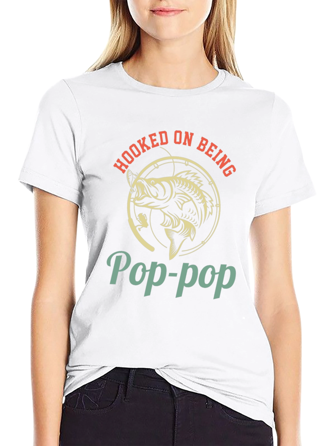 Hooked on Being Pop-Pop T-Shirt