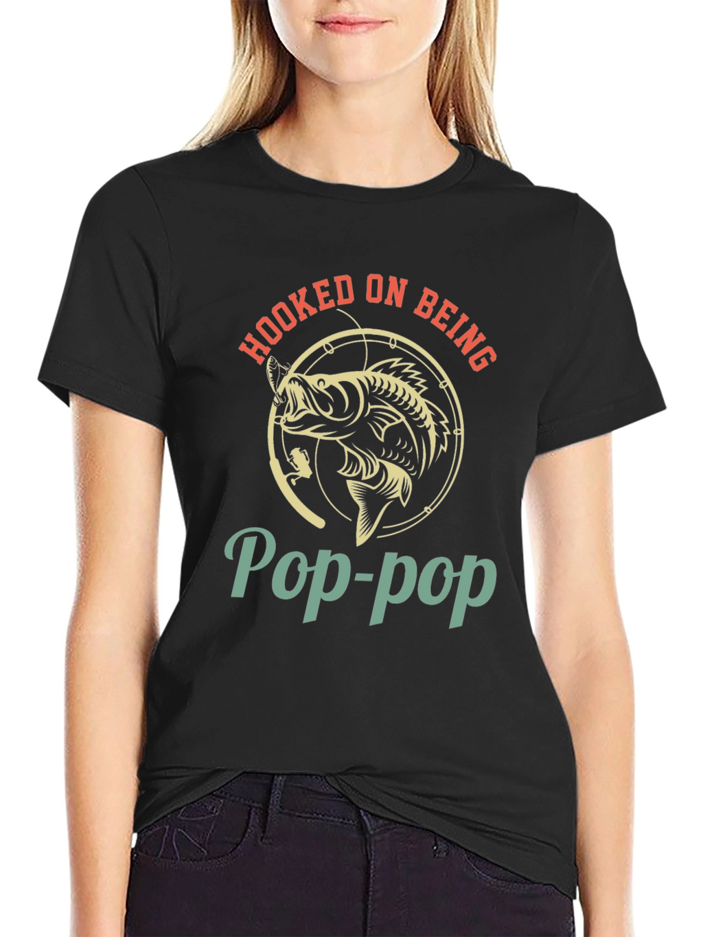 Hooked on Being Pop-Pop T-Shirt