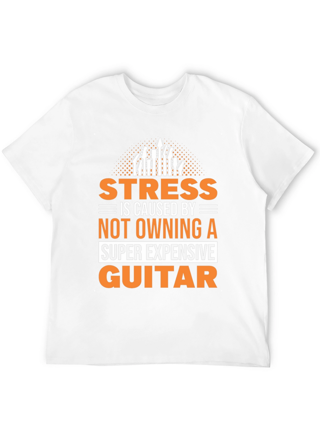 Stress Guitar T-Shirt - Funny Musician Tee