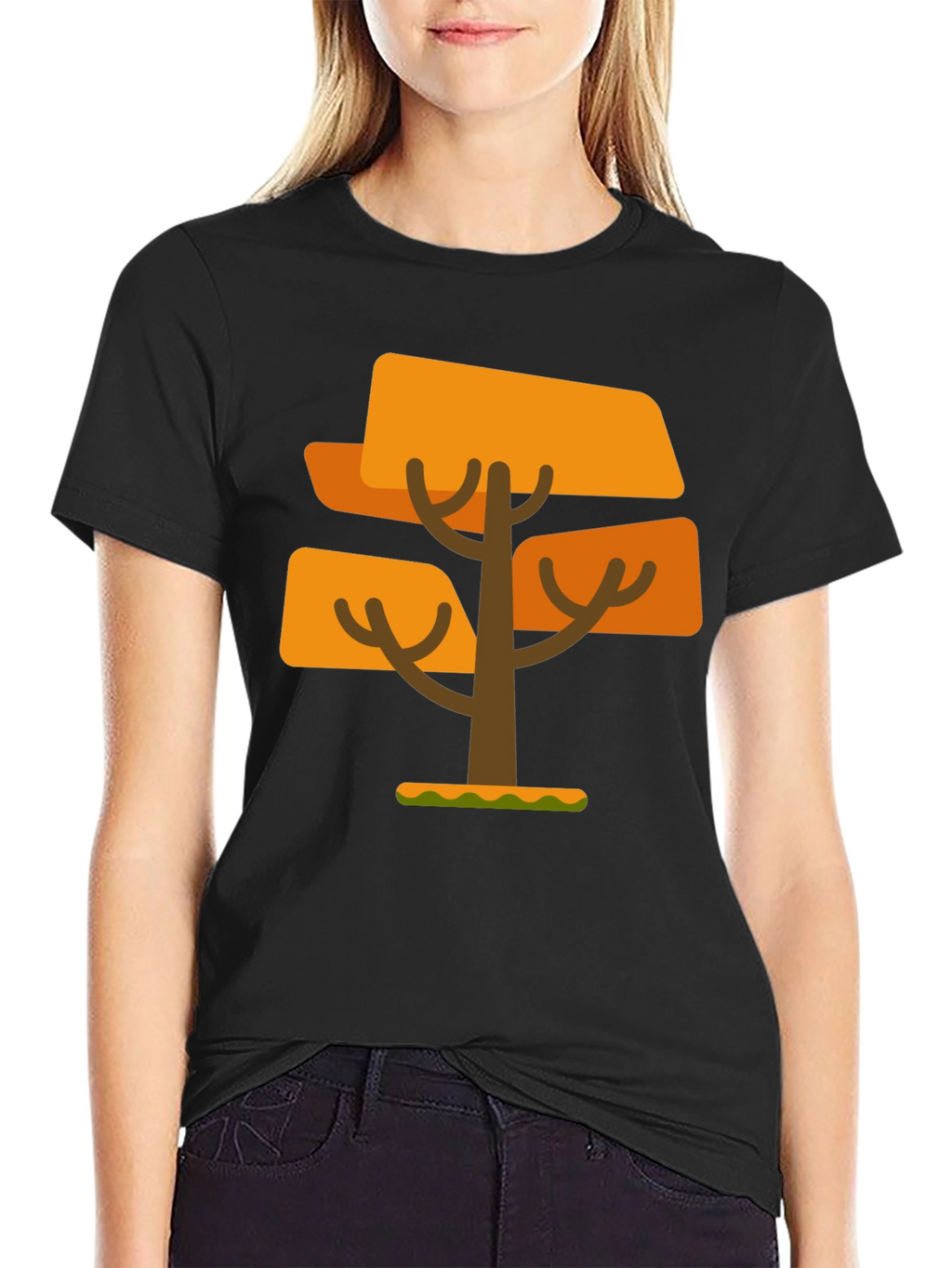 Geometric Tree Graphic Tee - Mens Black T-Shirt