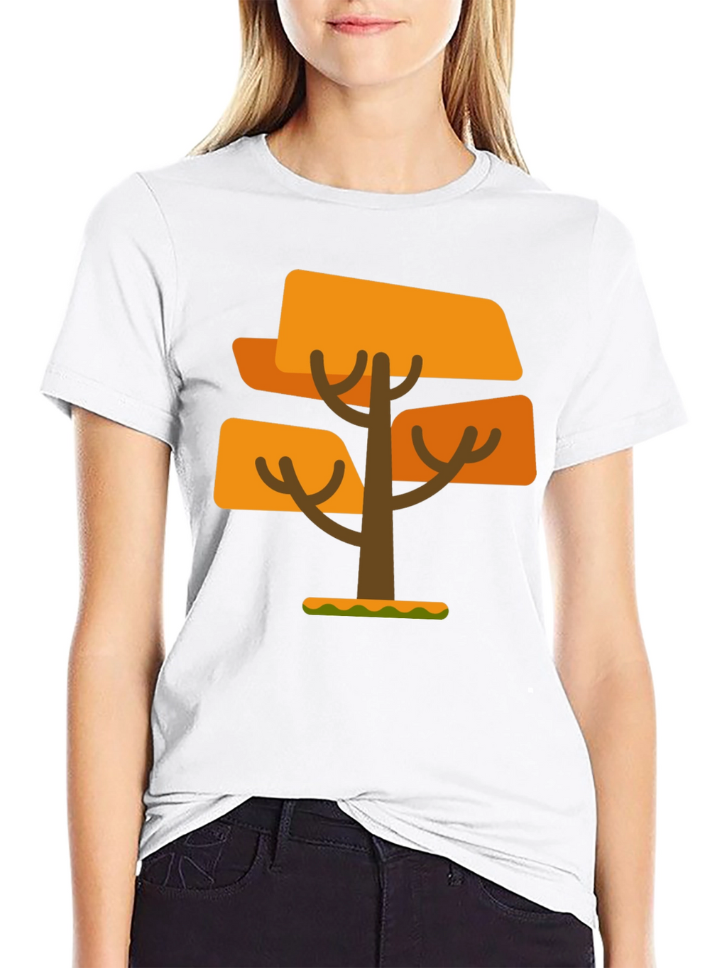 Geometric Tree Graphic Tee - Mens Black T-Shirt