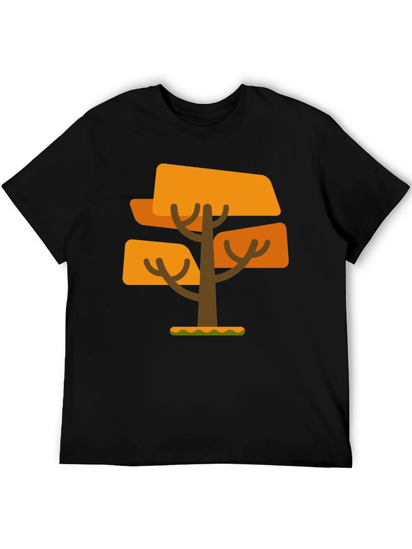 Geometric Tree Graphic Tee - Mens Black T-Shirt