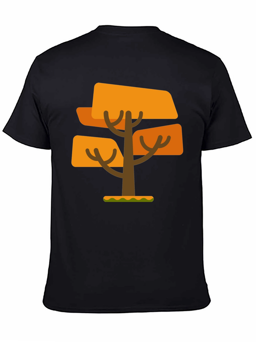 Geometric Tree Graphic Tee - Mens Black T-Shirt