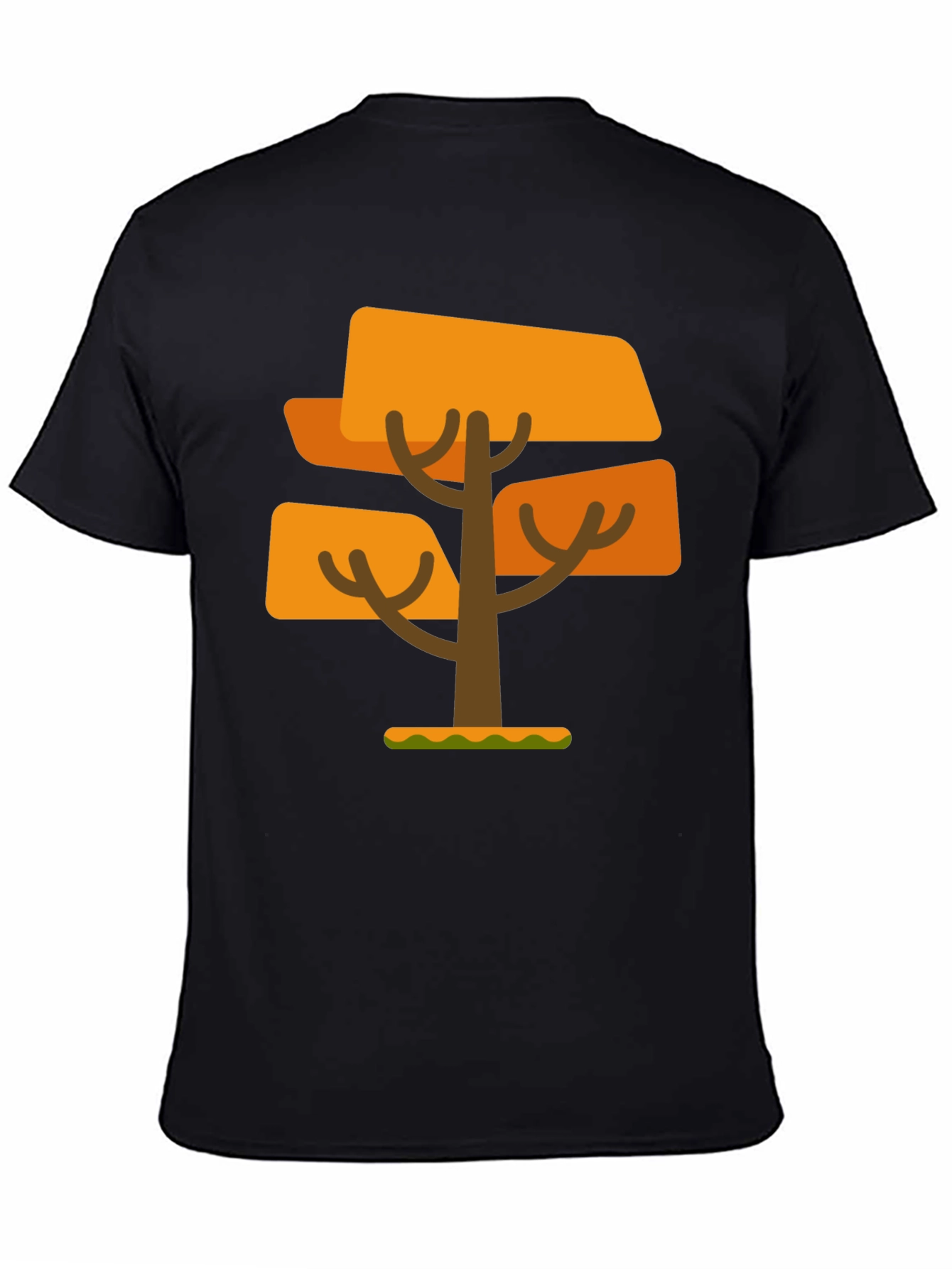 Geometric Tree Graphic Tee - Mens Black T-Shirt