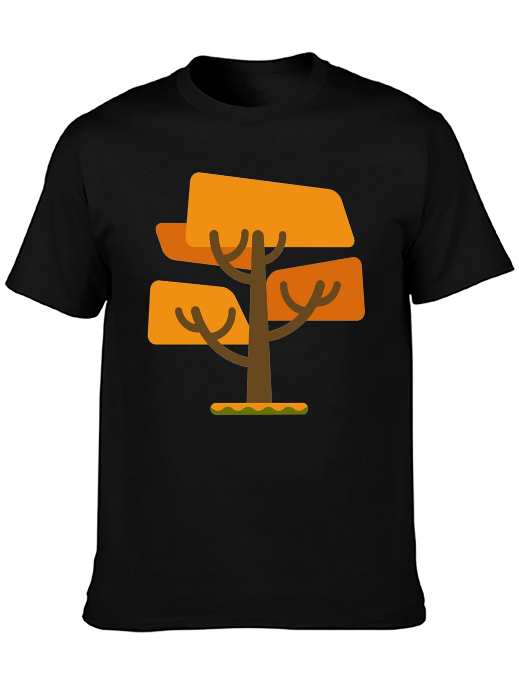 Geometric Tree Graphic Tee - Mens Black T-Shirt