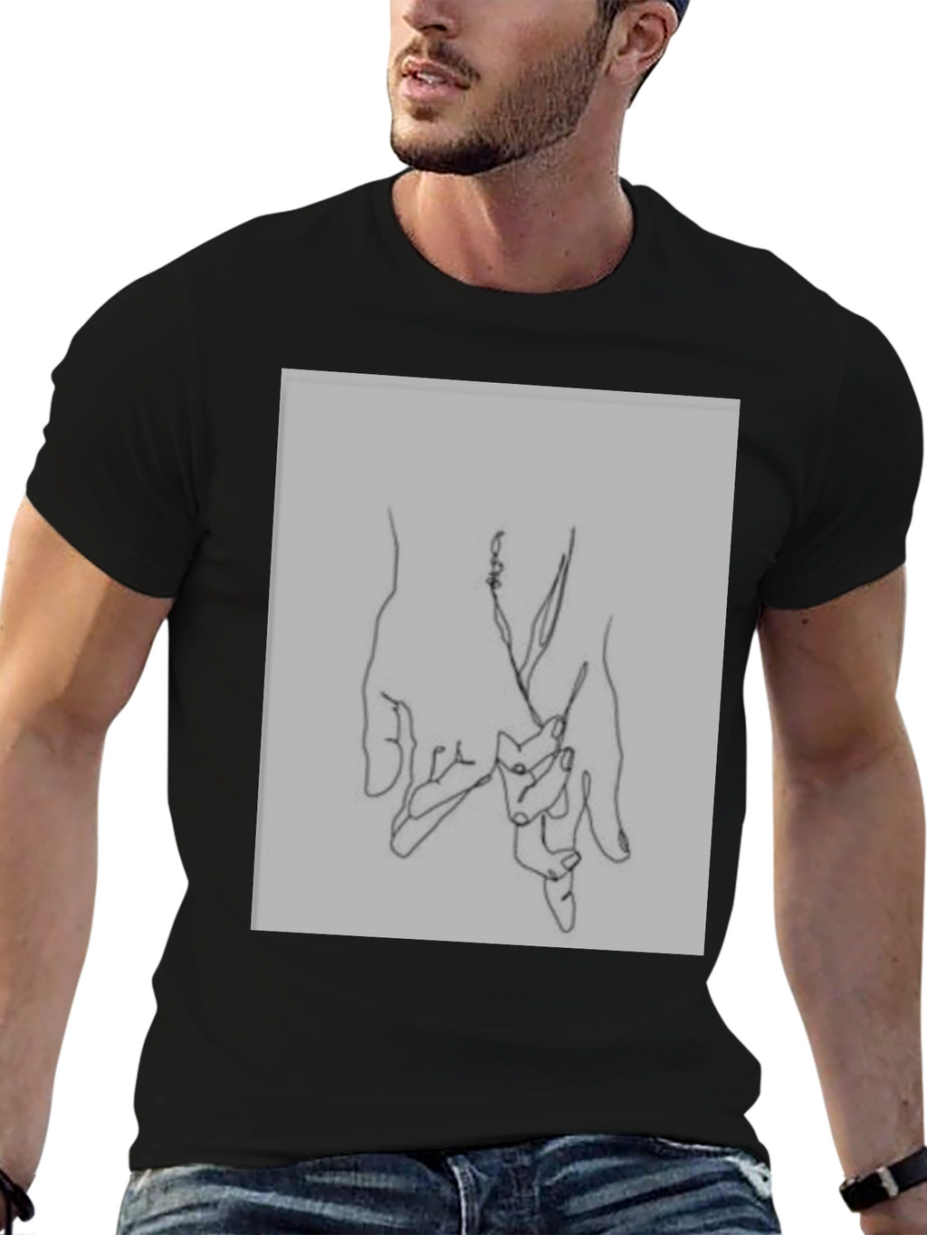 Minimalist Hand Holding Graphic Tee