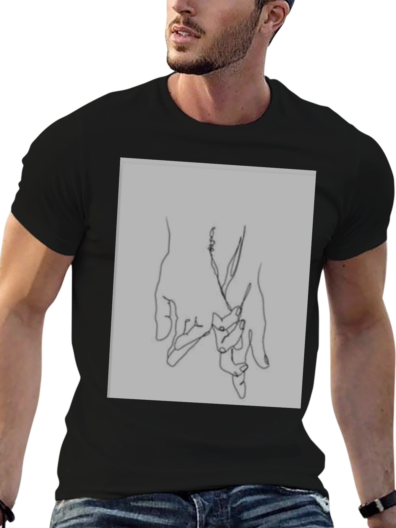 Minimalist Hand Holding Graphic Tee