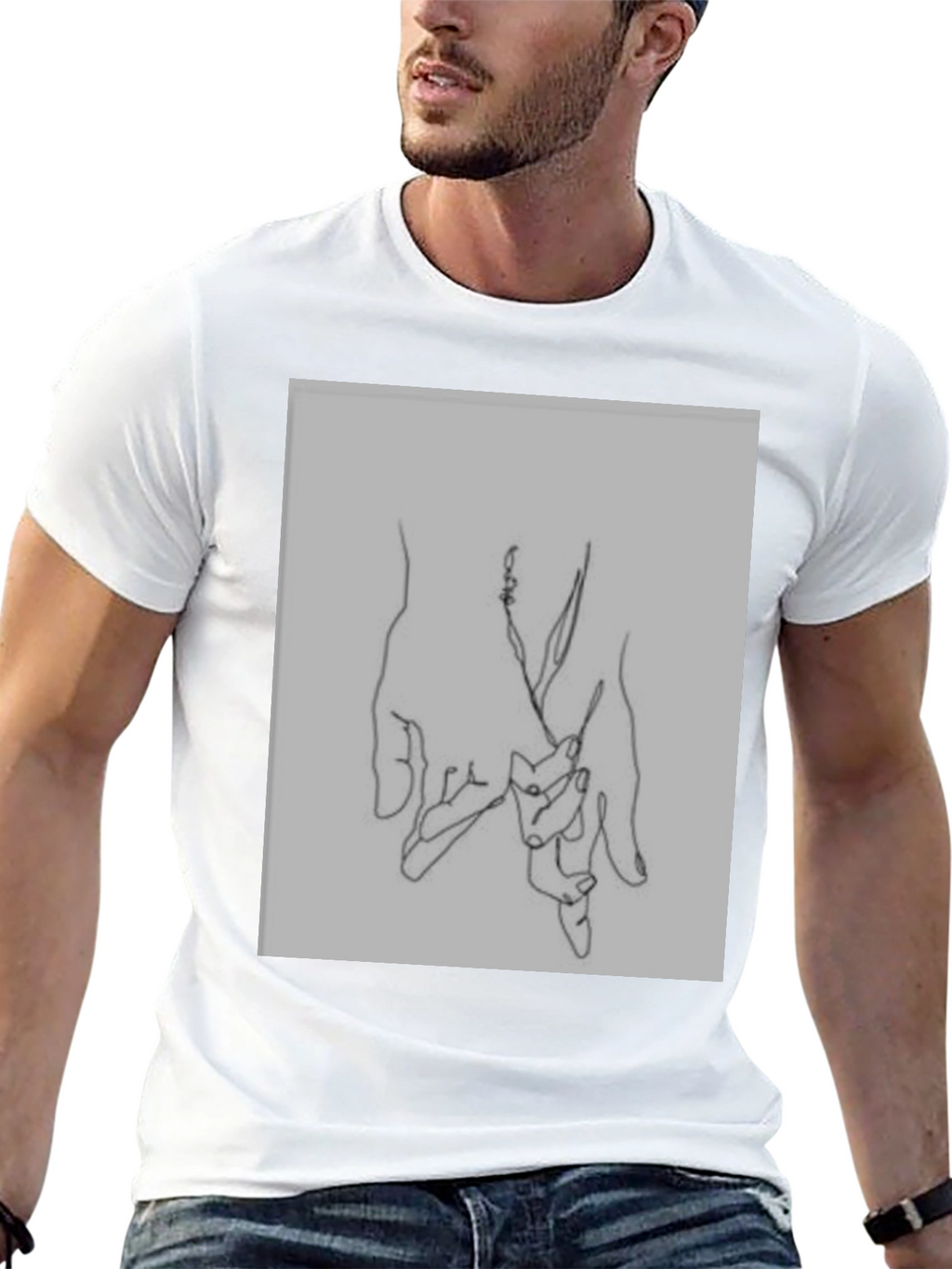 Minimalist Hand Holding Graphic Tee