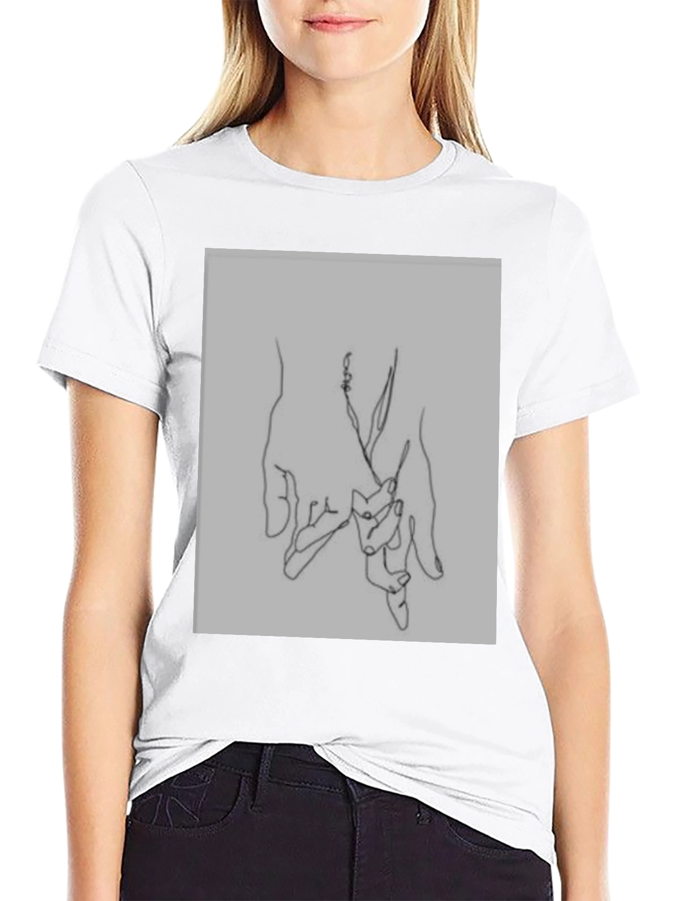 Minimalist Hand Holding Graphic Tee