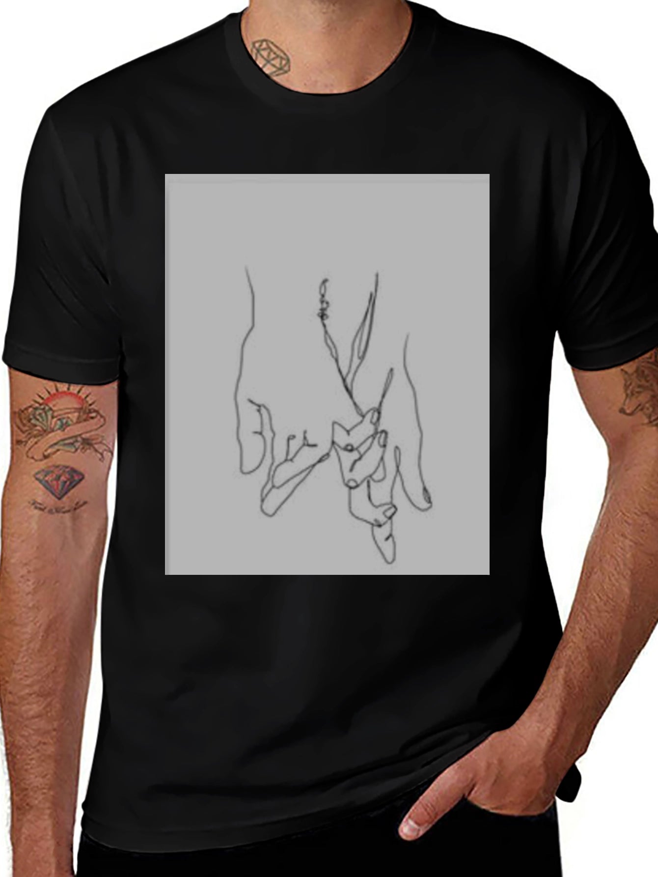 Minimalist Hand Holding Graphic Tee