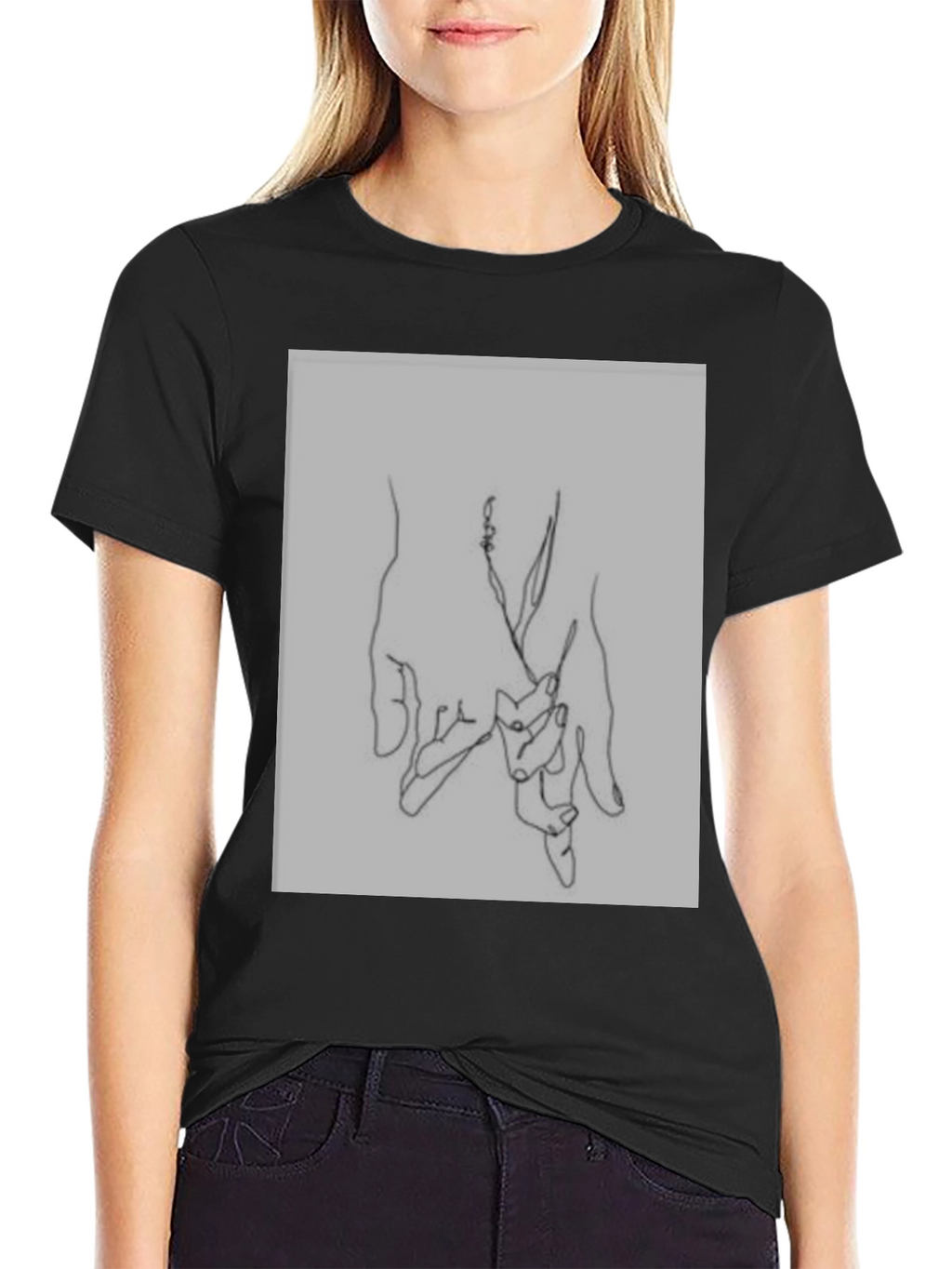Minimalist Hand Holding Graphic Tee