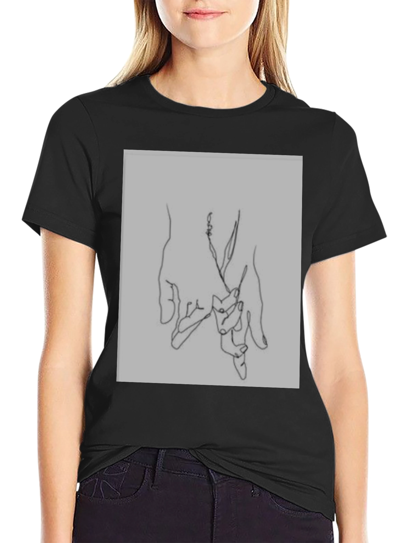 Minimalist Hand Holding Graphic Tee
