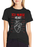 ICU Nurse Heart Anatomy T-Shirt