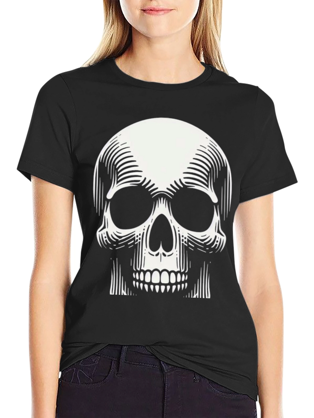 Skull Graphic Print Tee - Modern Design