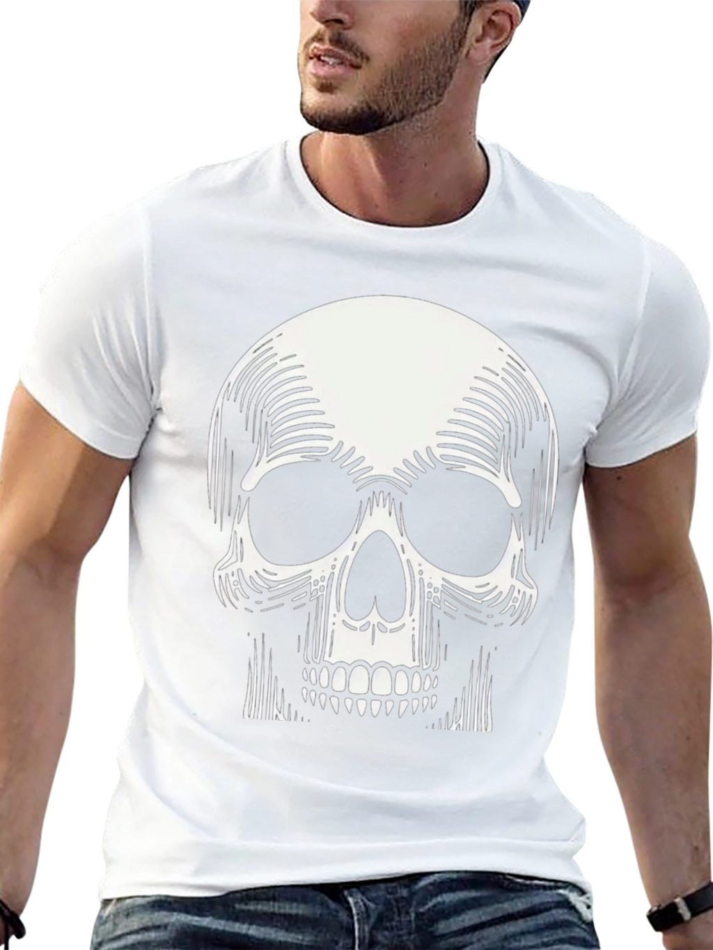 Skull Graphic Print Tee - Modern Design