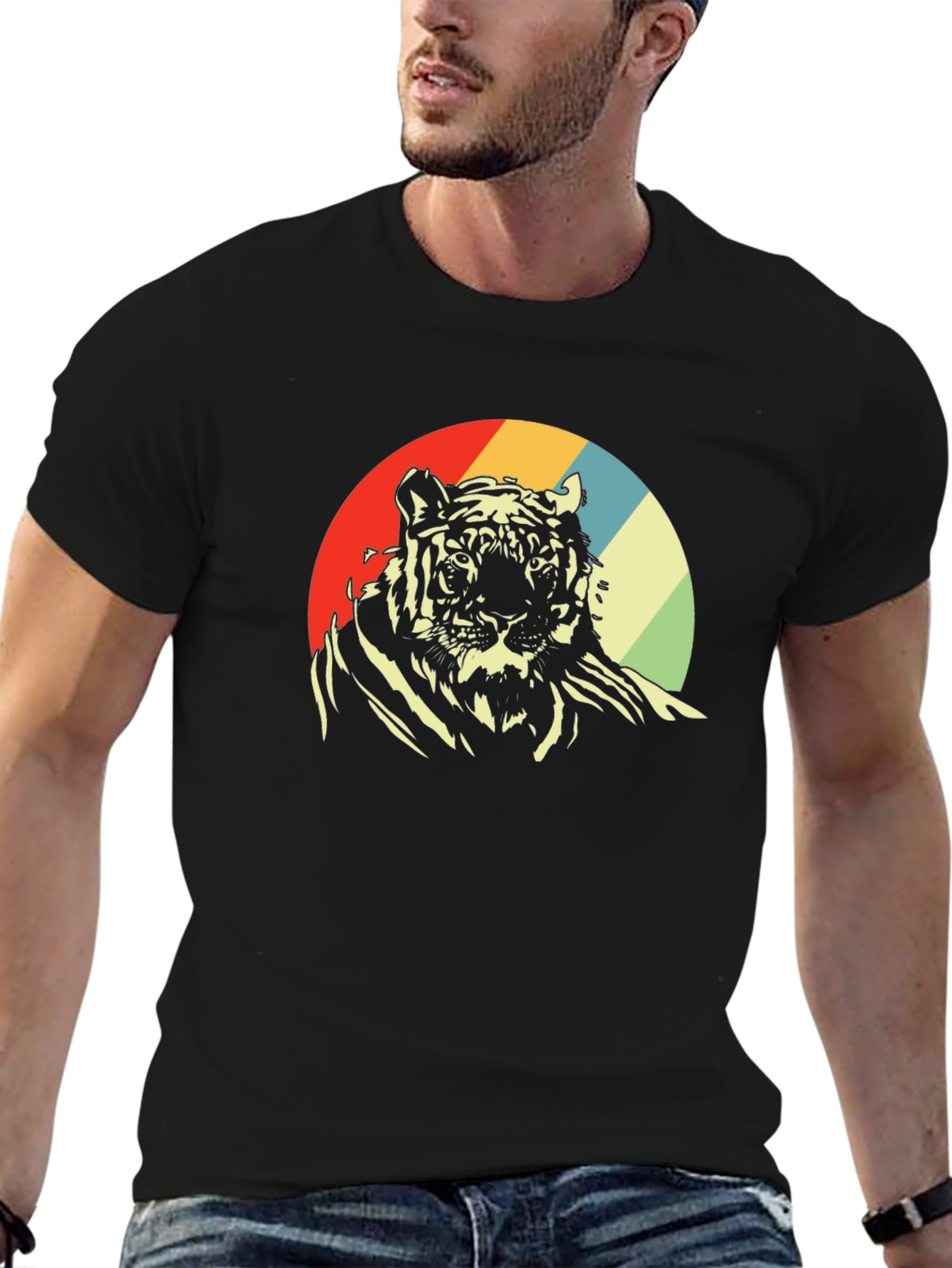 Retro Tiger Graphic Tee - Classic Style