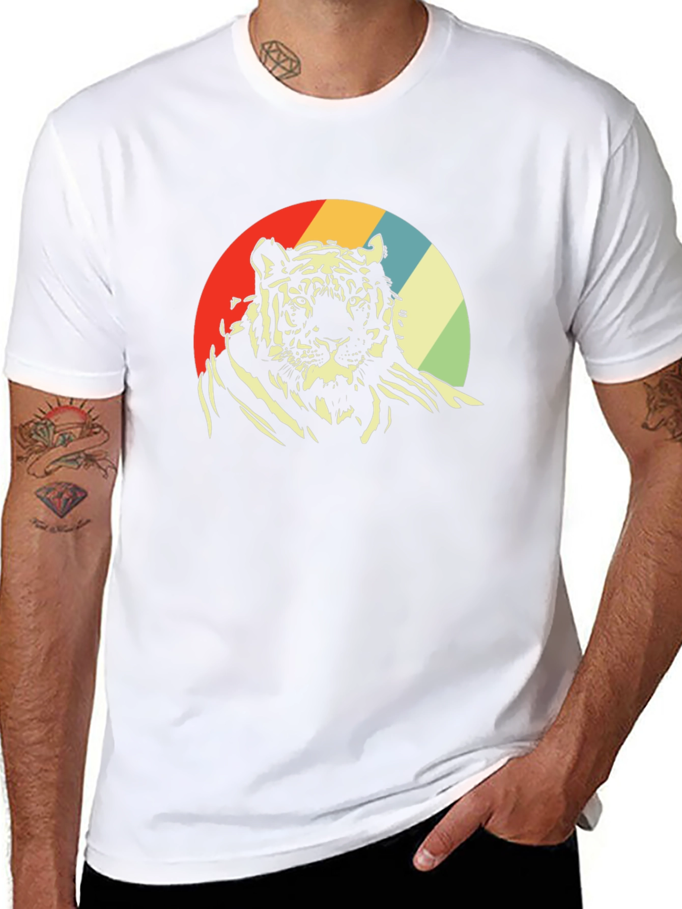 Retro Tiger Graphic Tee - Classic Style