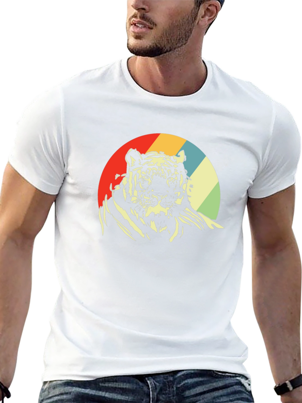 Retro Tiger Graphic Tee - Classic Style