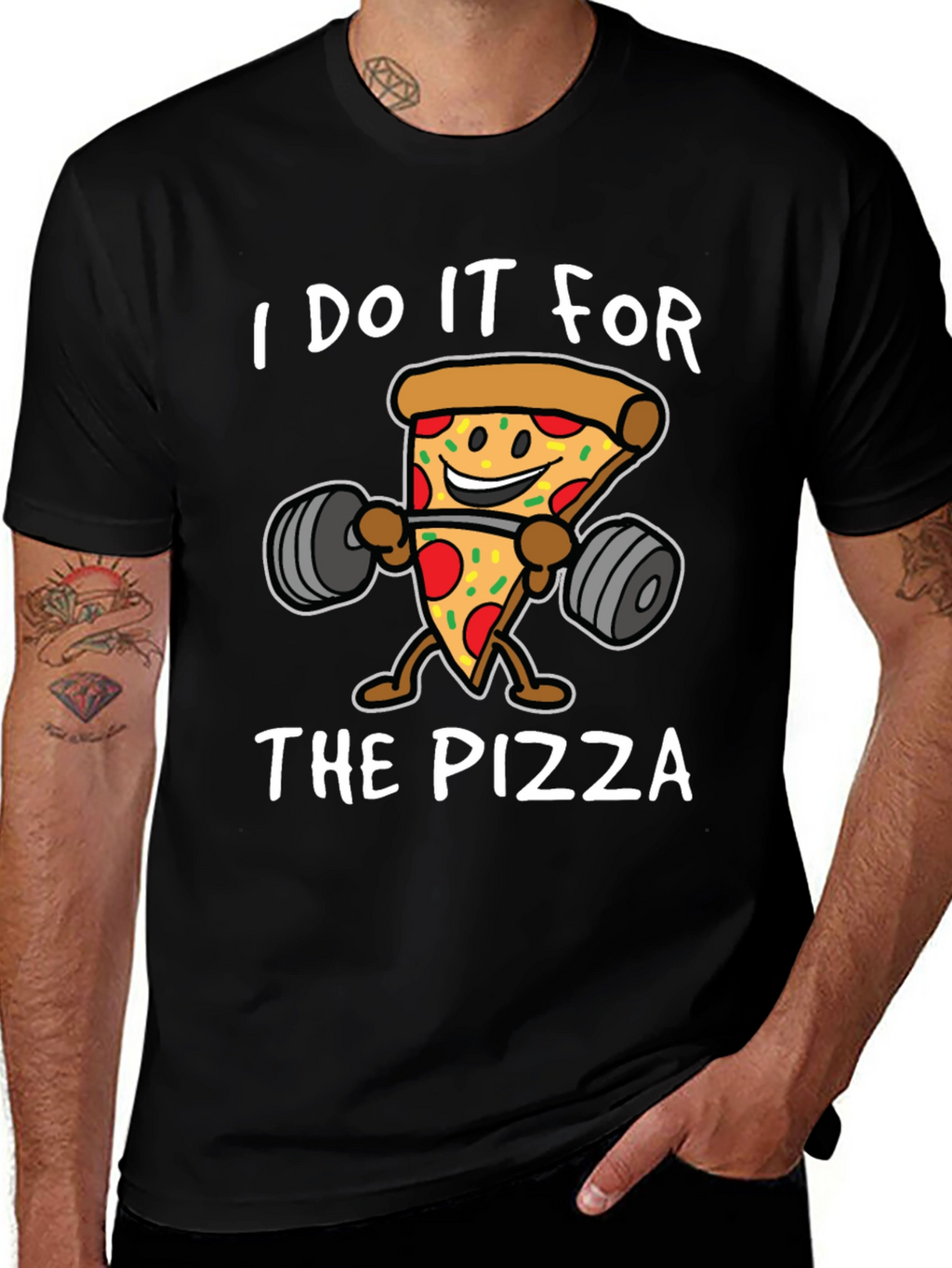 Pizza Gym Black T-Shirt