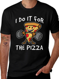 Pizza Gym Black T-Shirt