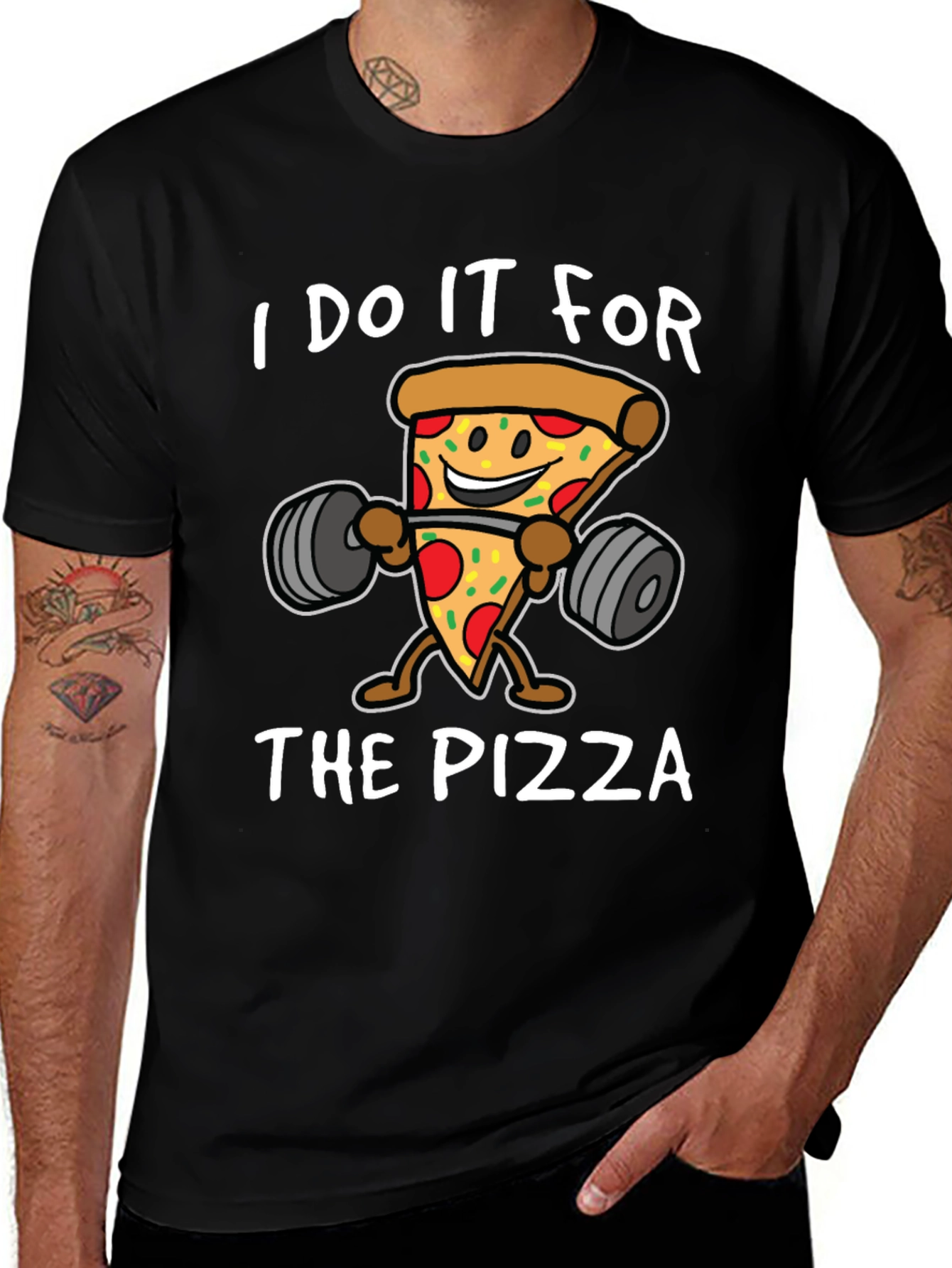 Pizza Gym Black T-Shirt