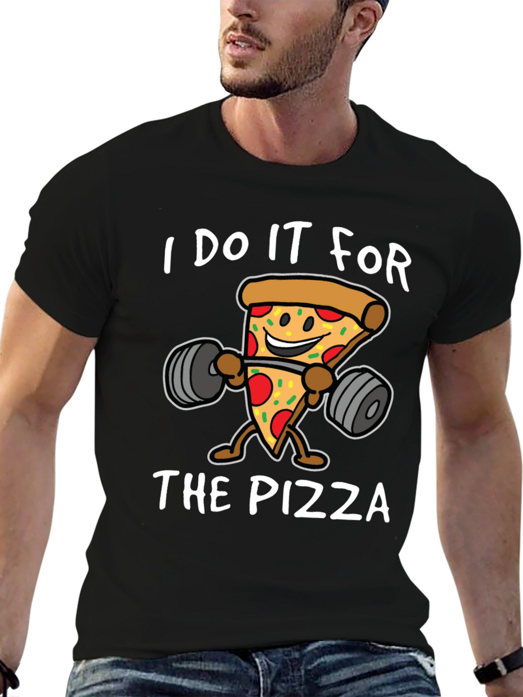 Pizza Gym Black T-Shirt