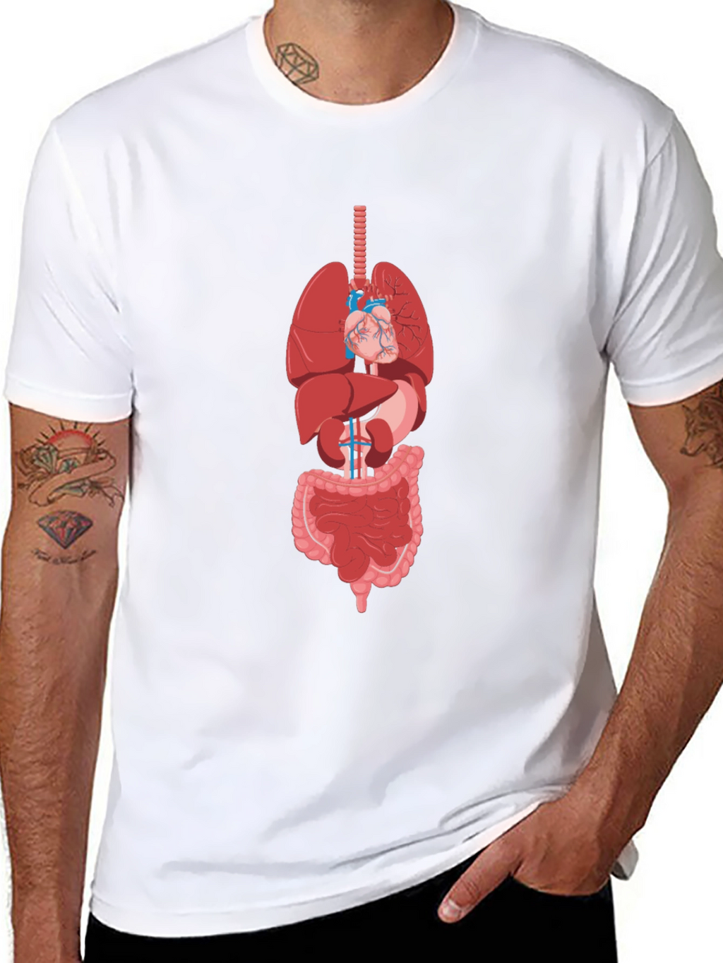 Anatomy Print T-Shirt - Unique Graphic Tee
