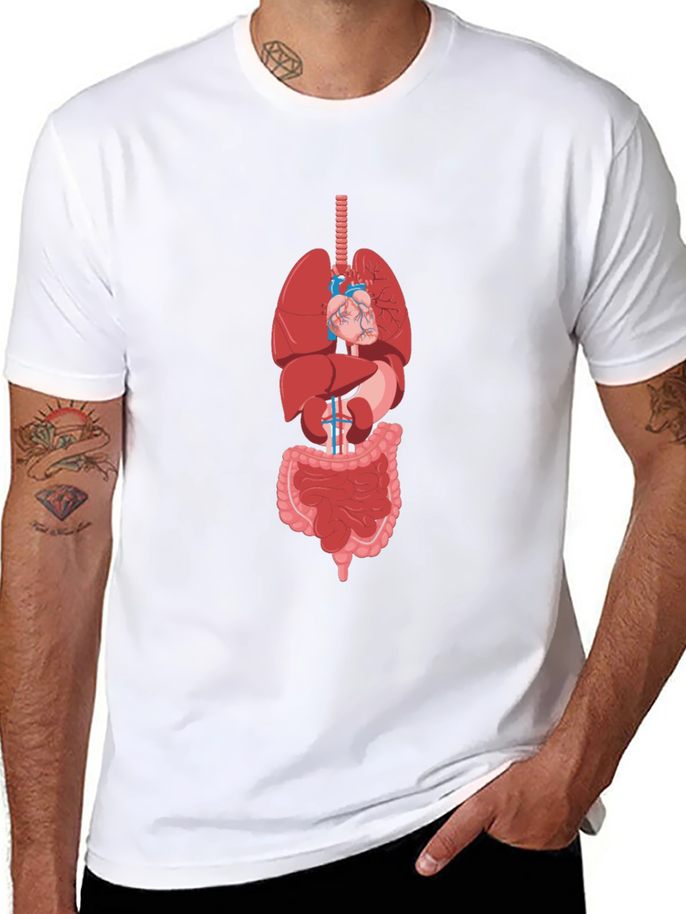 Anatomy Print T-Shirt - Unique Graphic Tee