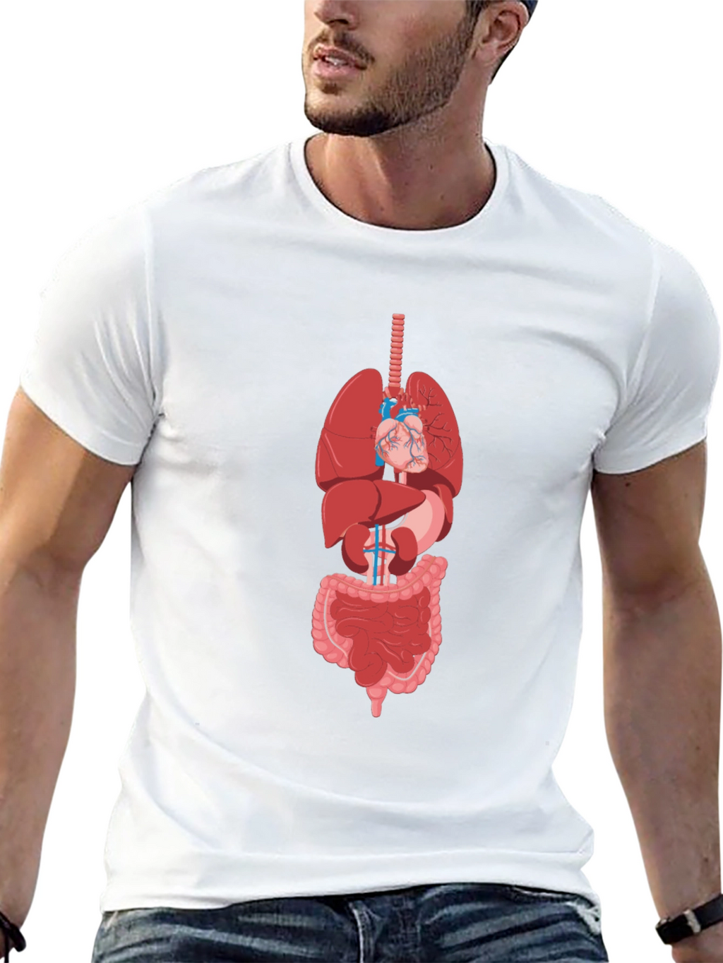 Anatomy Print T-Shirt - Unique Graphic Tee