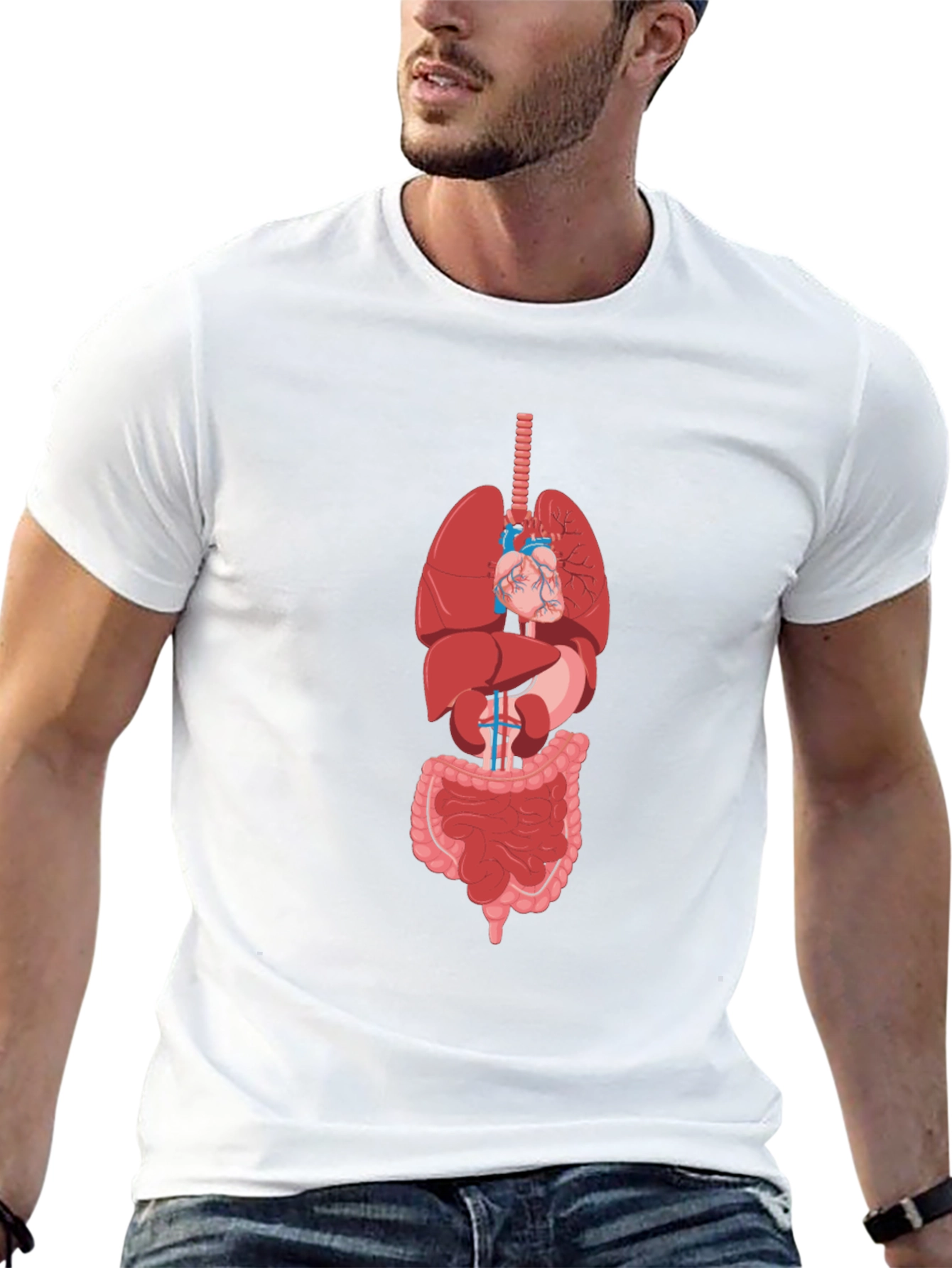 Anatomy Print T-Shirt - Unique Graphic Tee
