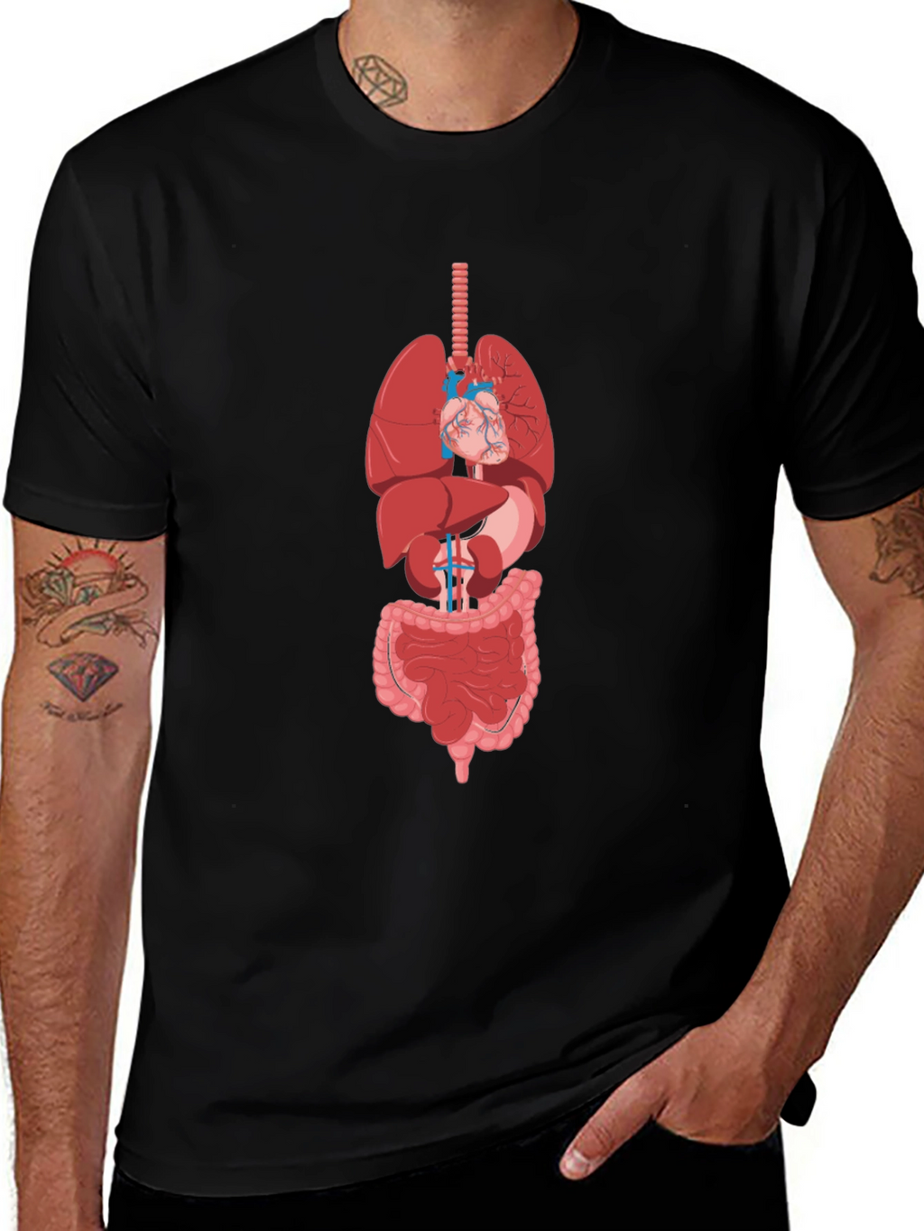 Anatomy Print T-Shirt - Unique Graphic Tee