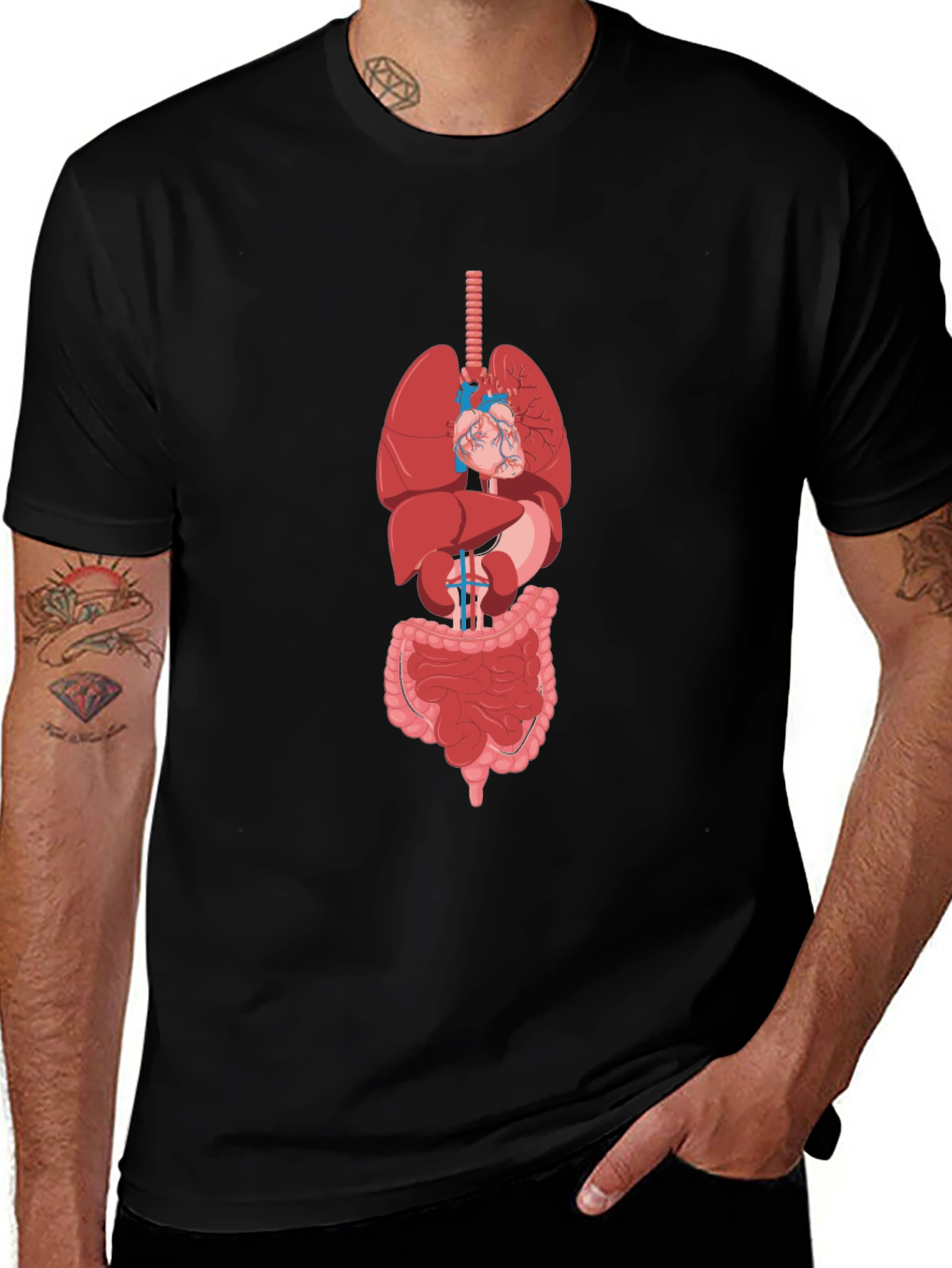 Anatomy Print T-Shirt - Unique Graphic Tee