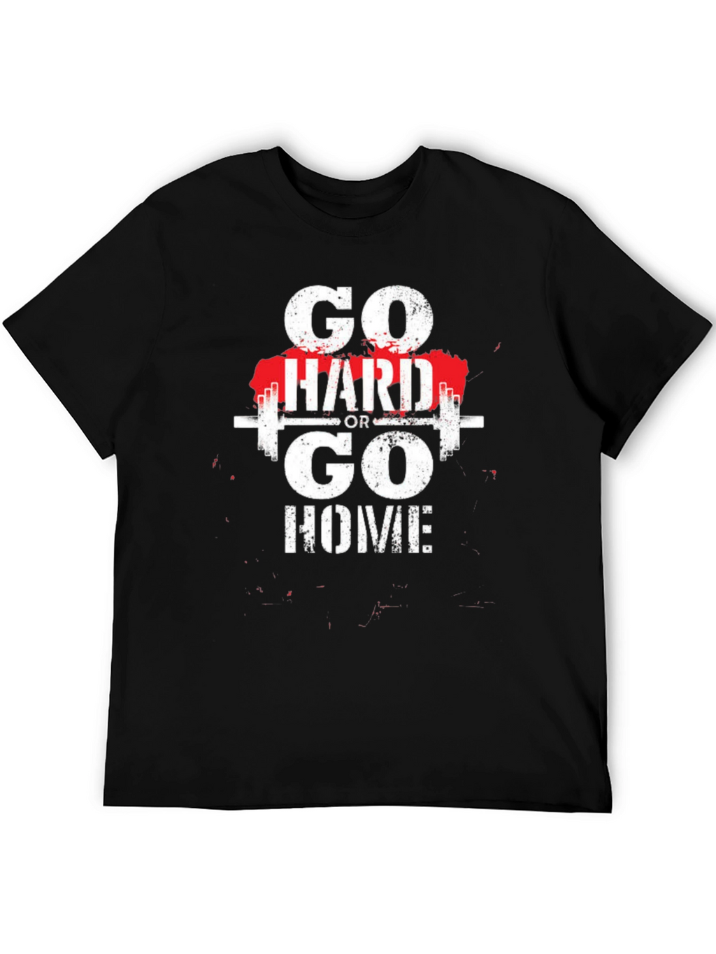 Go Hard or Go Home Black Graphic Tee