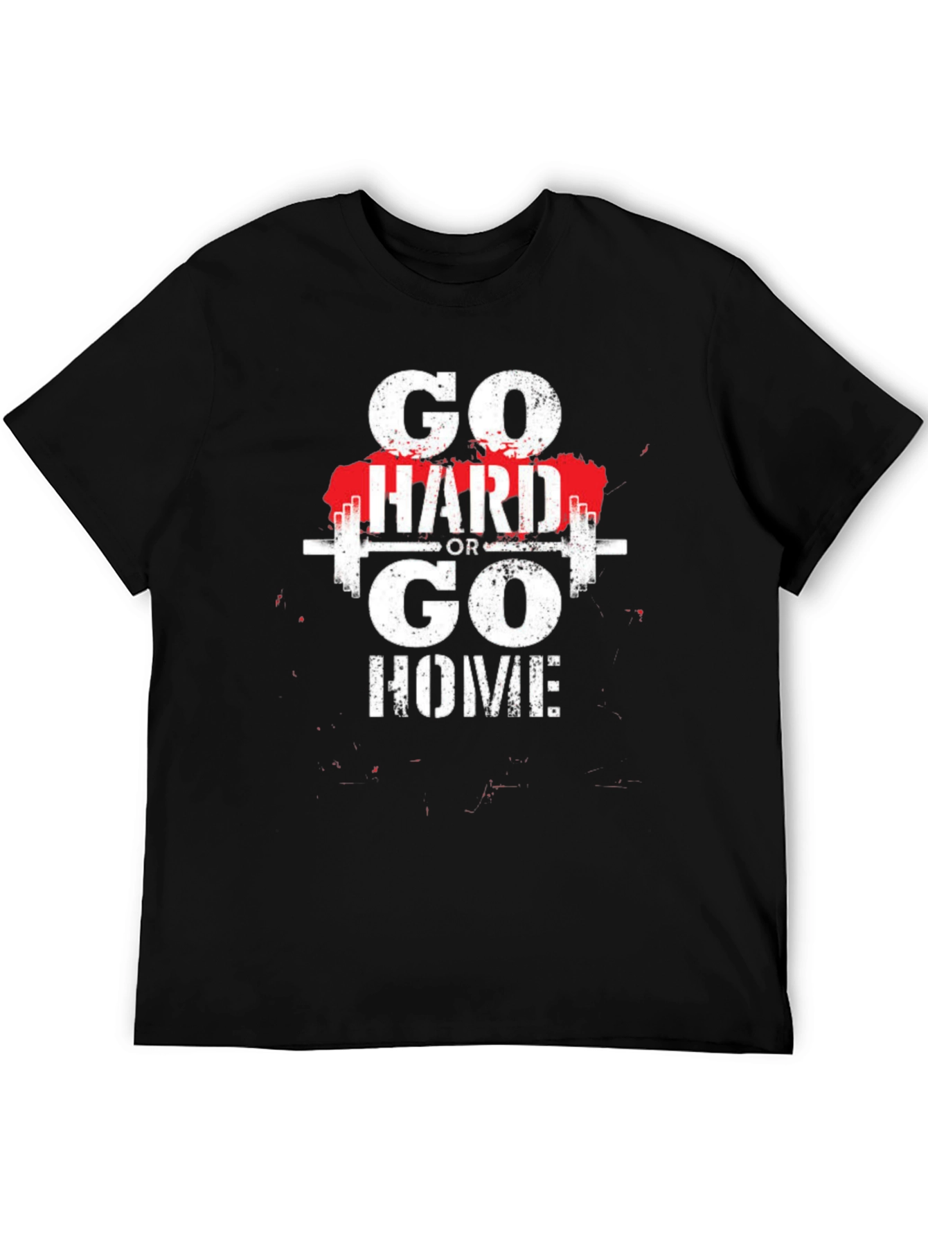 Go Hard or Go Home Black Graphic Tee