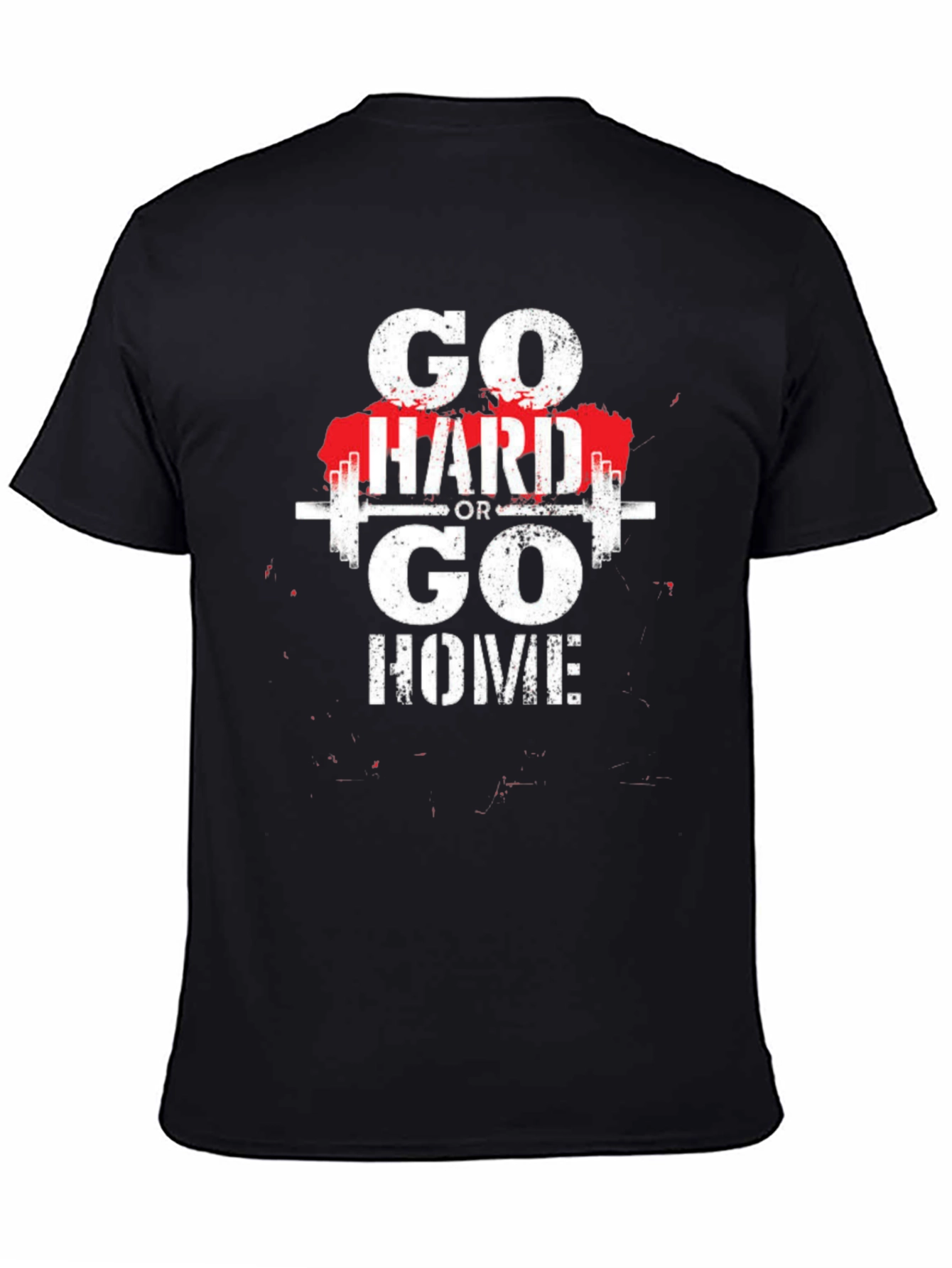 Go Hard or Go Home Black Graphic Tee