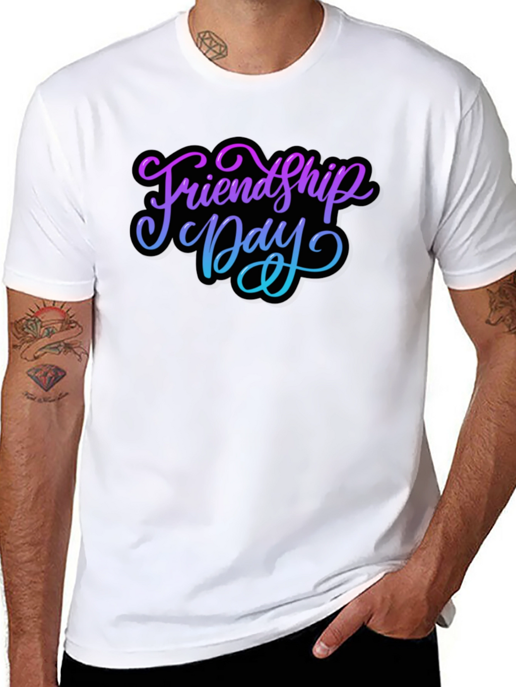 Friendship Day Black T-Shirt