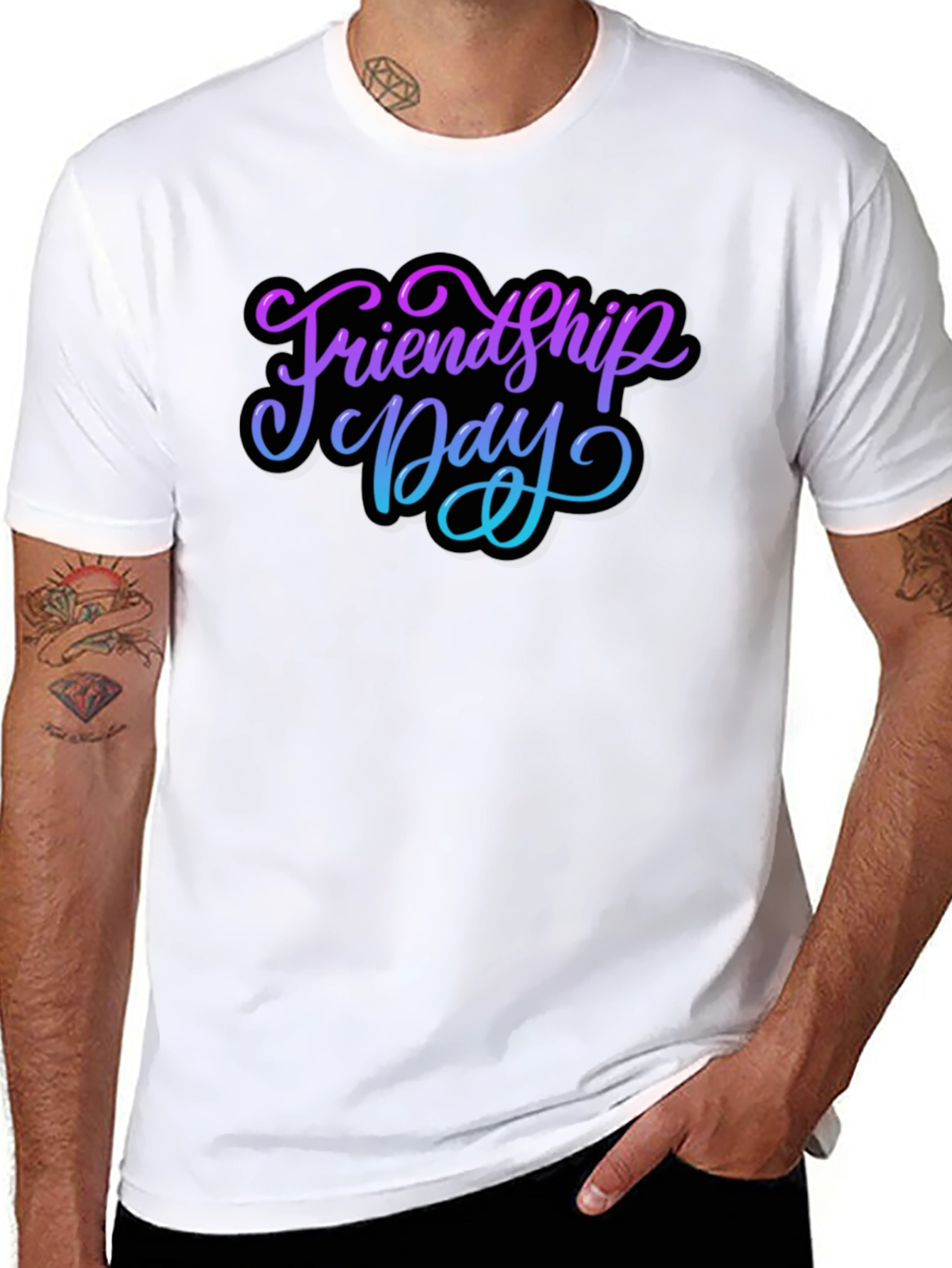 Friendship Day Black T-Shirt
